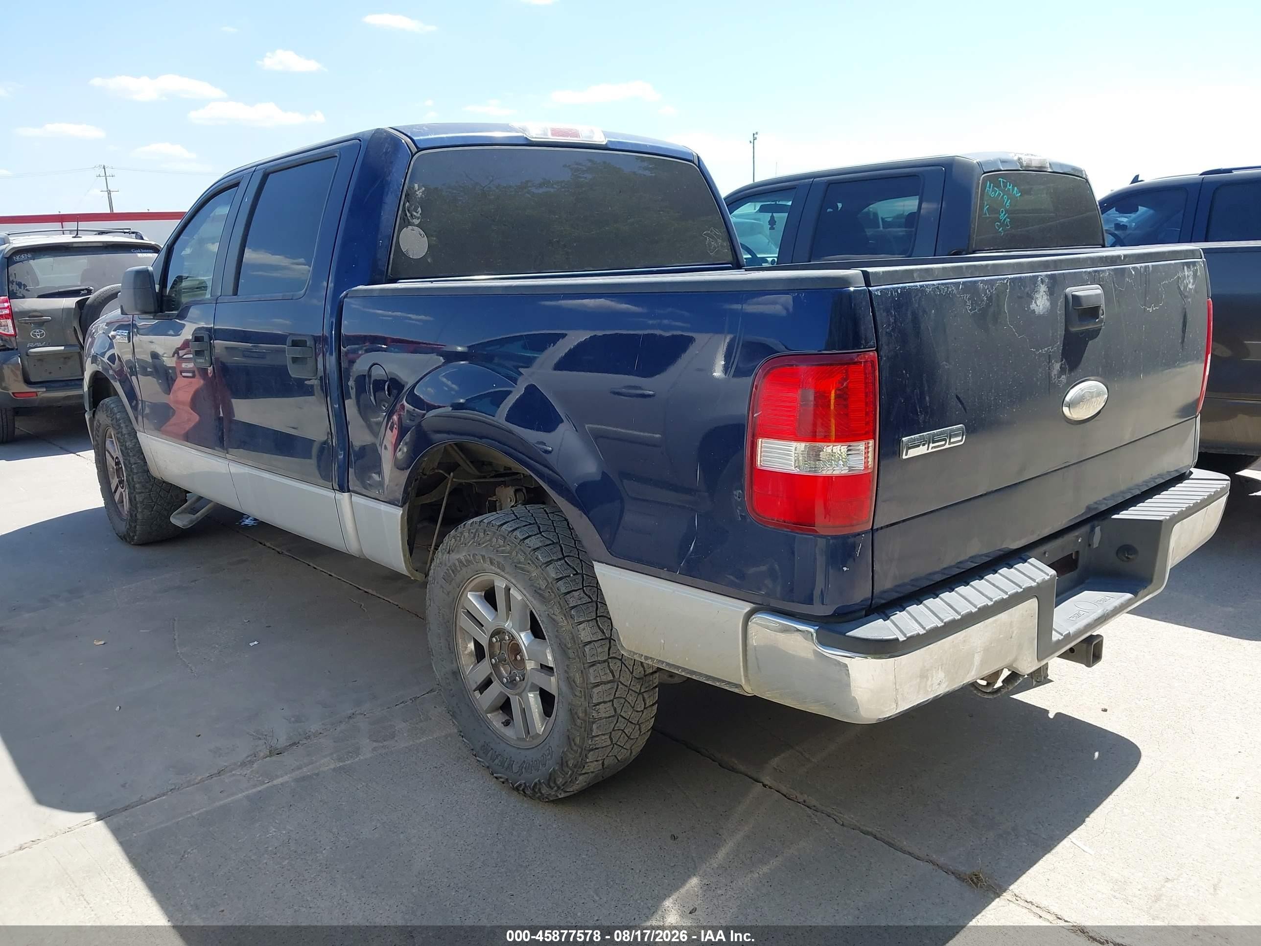 2007 Ford F-150 Lariat/xlt Blue vin: 1FTPW12V57FA59094