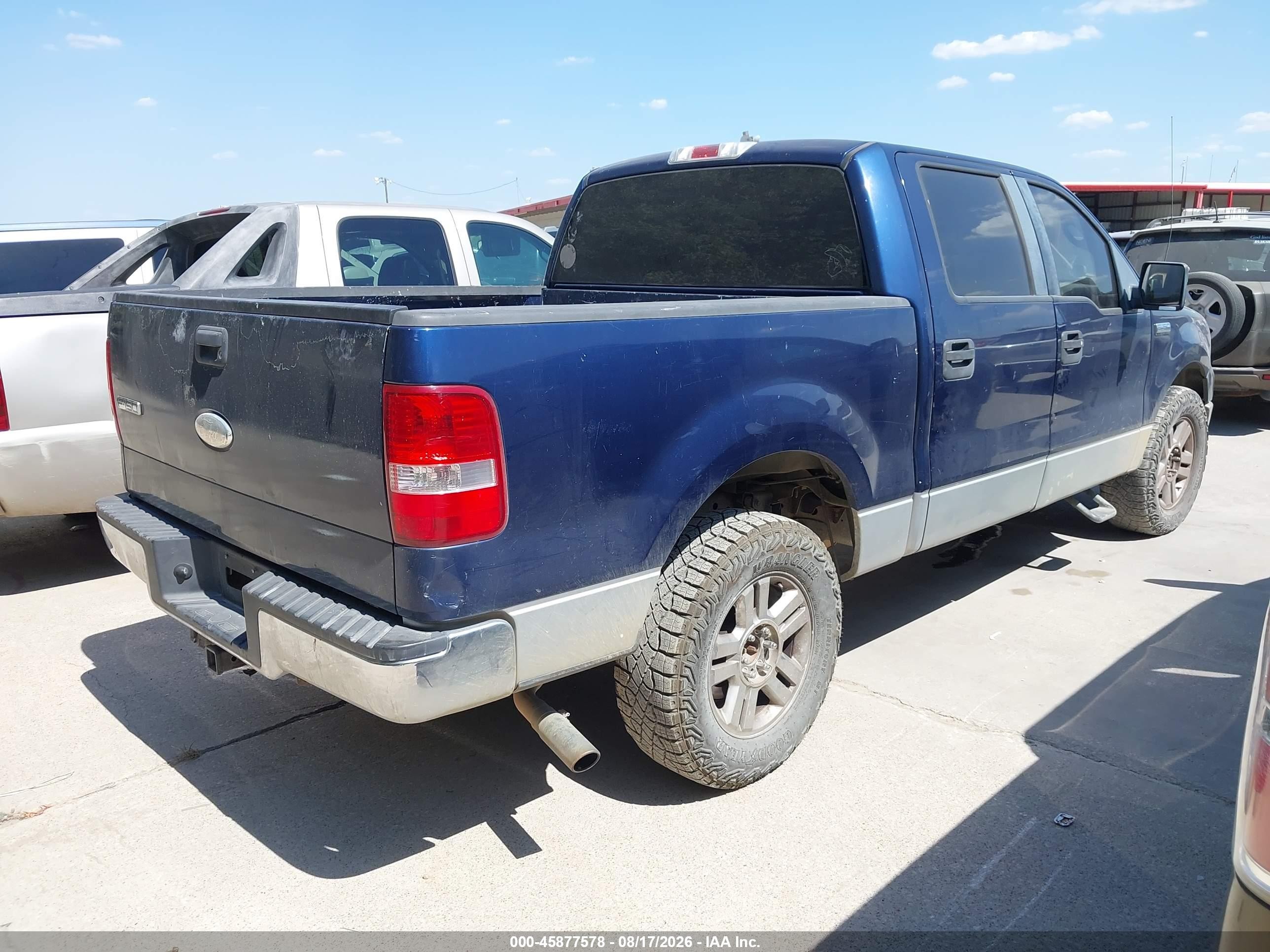 2007 Ford F-150 Lariat/xlt Blue vin: 1FTPW12V57FA59094