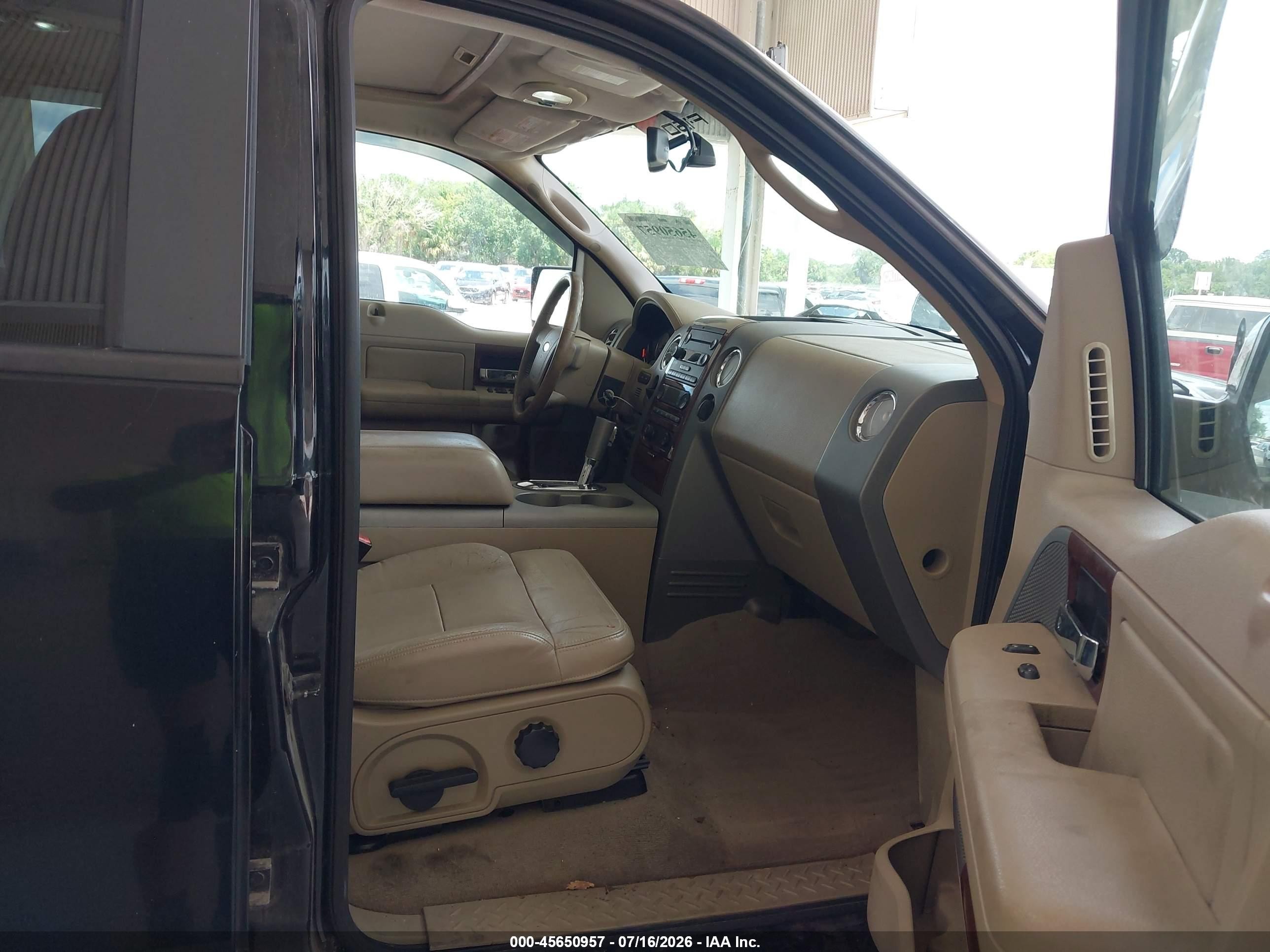 2007 Ford F-150 Lariat/xlt Black vin: 1FTPW12V57FB22064
