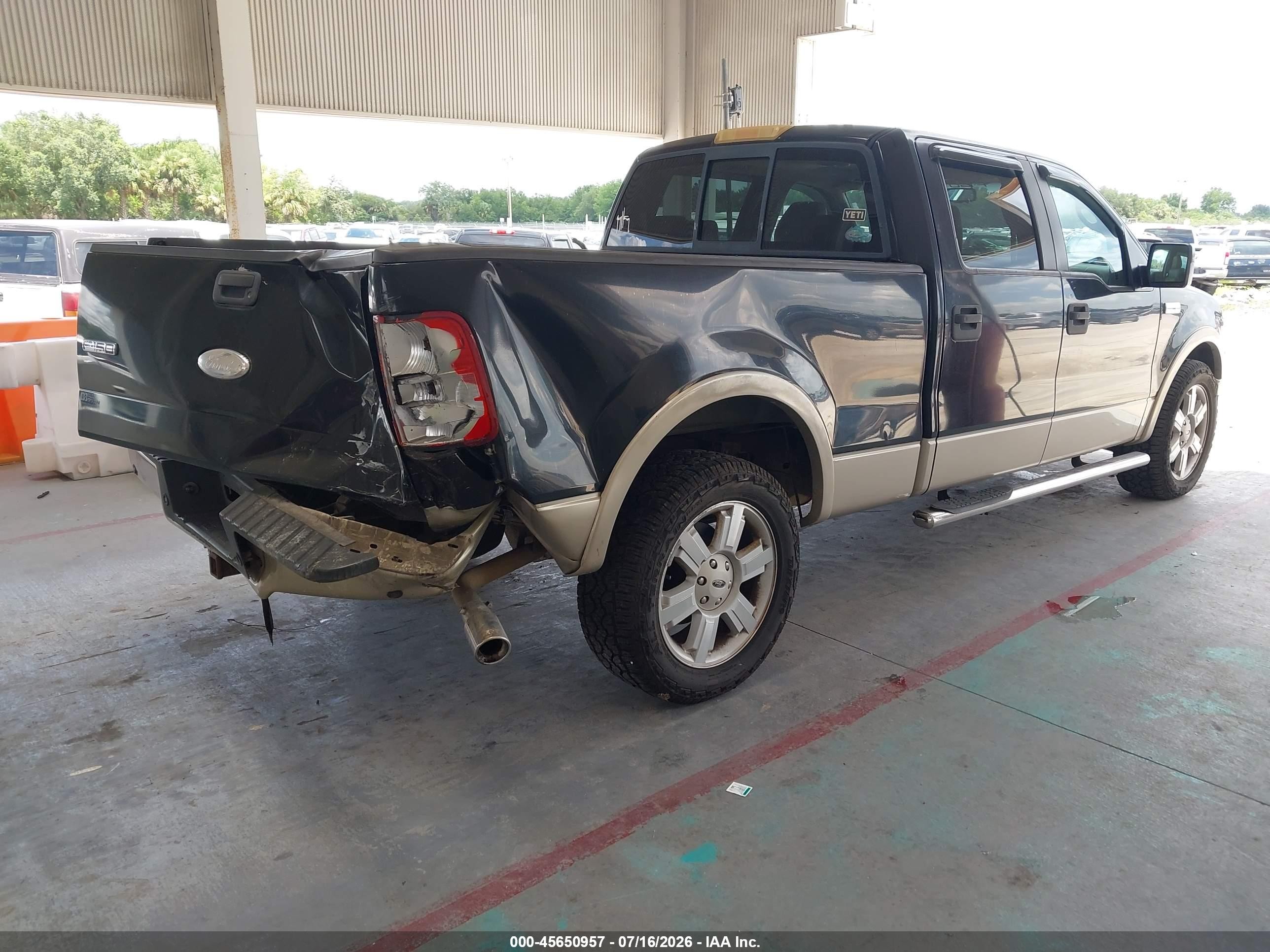 2007 Ford F-150 Lariat/xlt Black vin: 1FTPW12V57FB22064