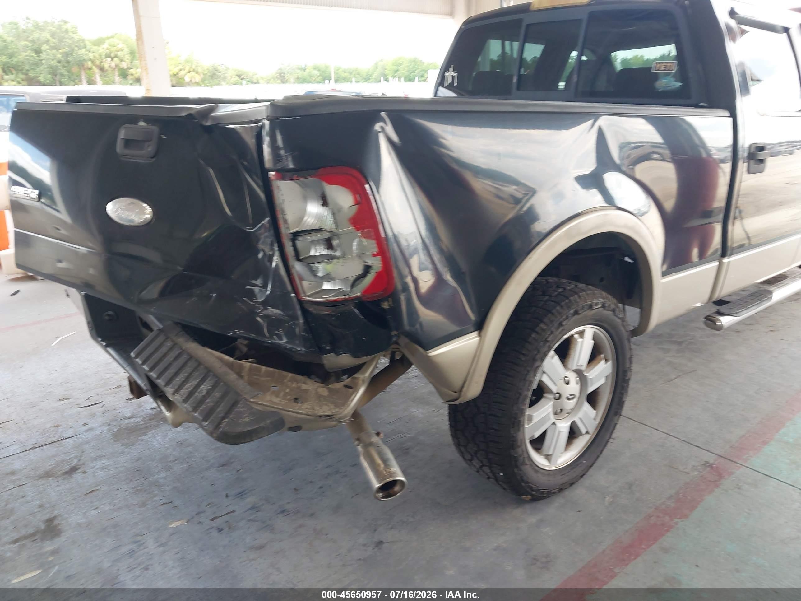 2007 Ford F-150 Lariat/xlt Black vin: 1FTPW12V57FB22064