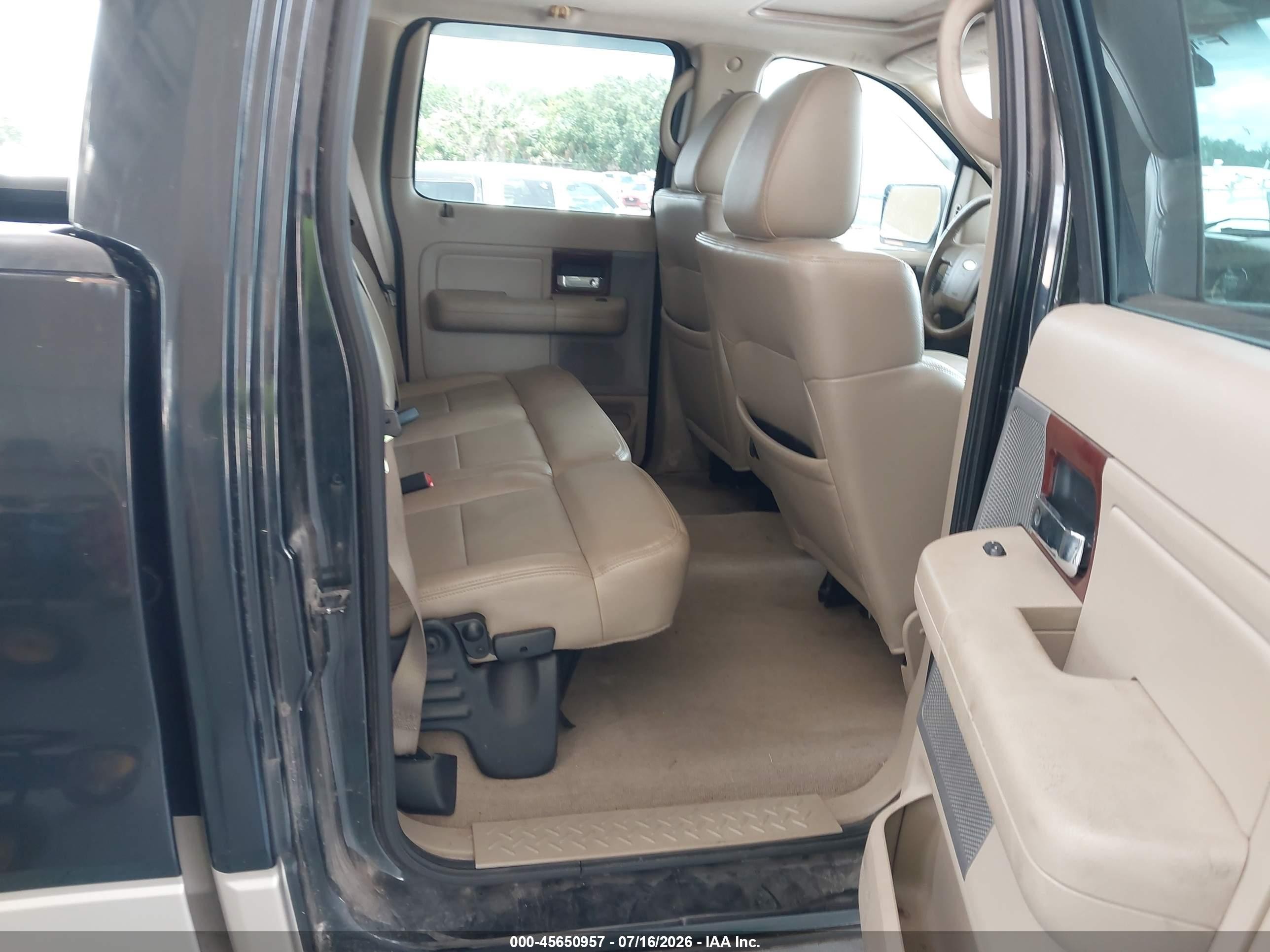 2007 Ford F-150 Lariat/xlt Black vin: 1FTPW12V57FB22064