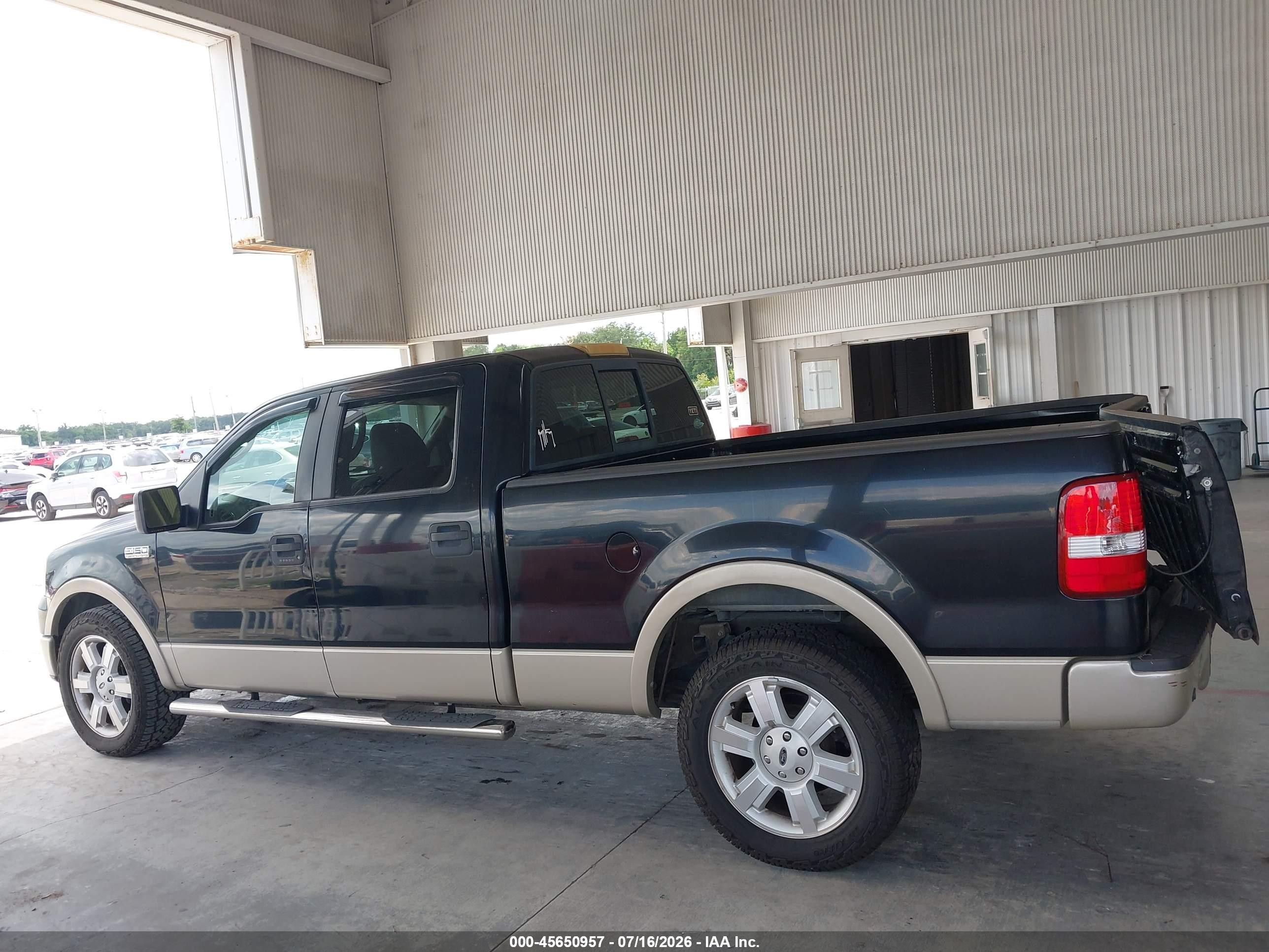 2007 Ford F-150 Lariat/xlt Black vin: 1FTPW12V57FB22064