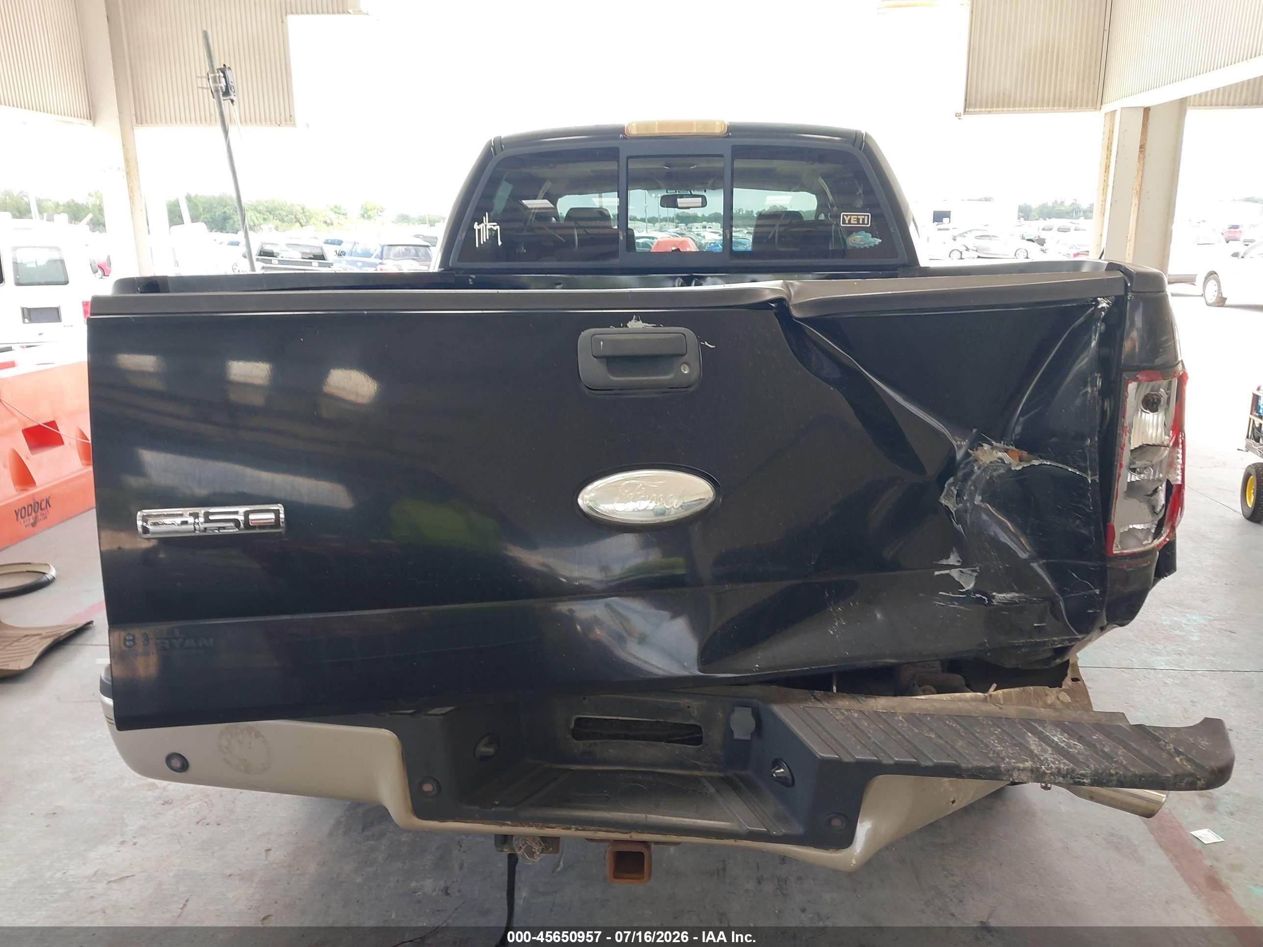 2007 Ford F-150 Lariat/xlt Black vin: 1FTPW12V57FB22064