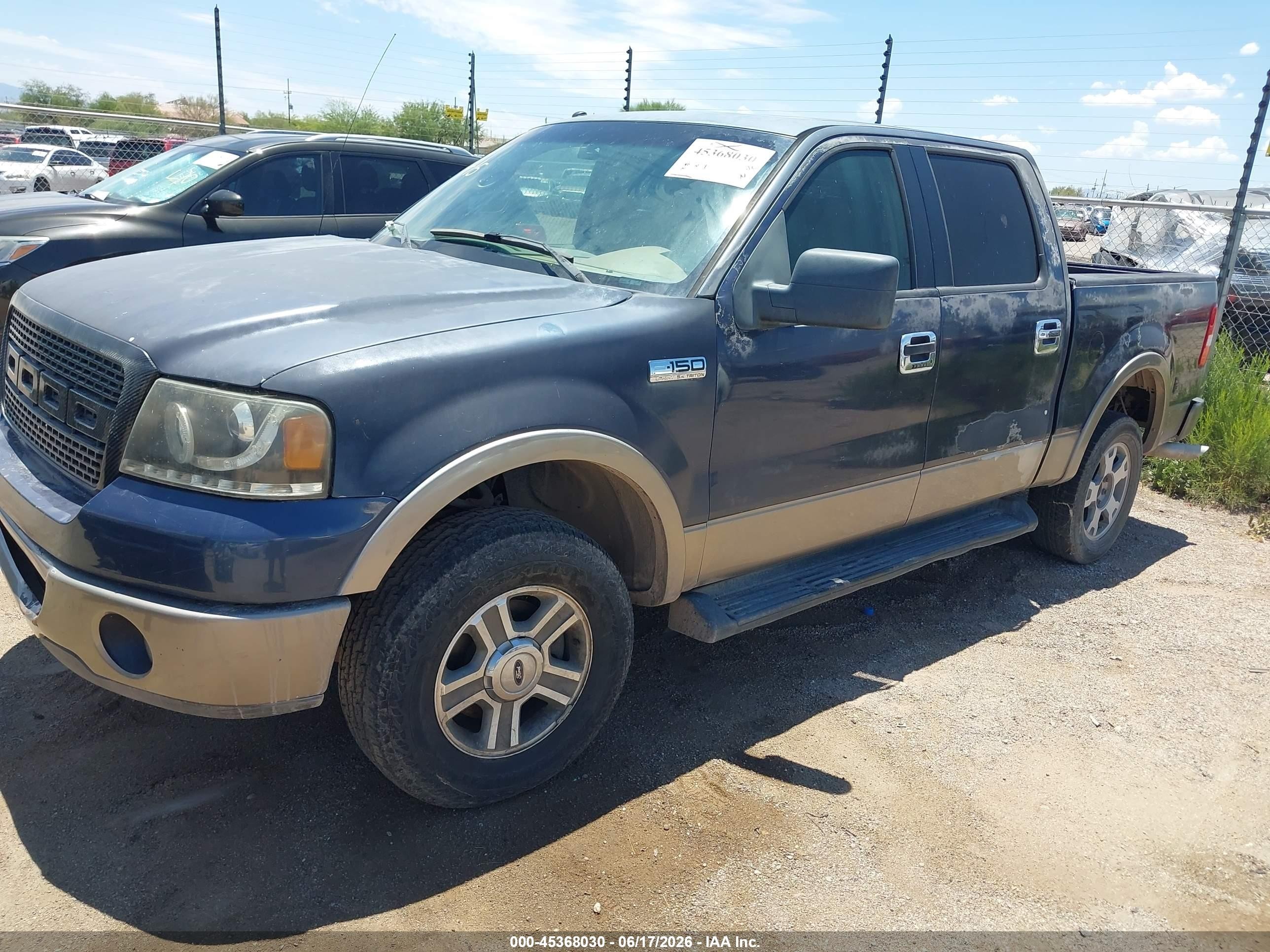 2006 Ford F-150 Lariat/xlt Dark Blue vin: 1FTPW12V66FA95164
