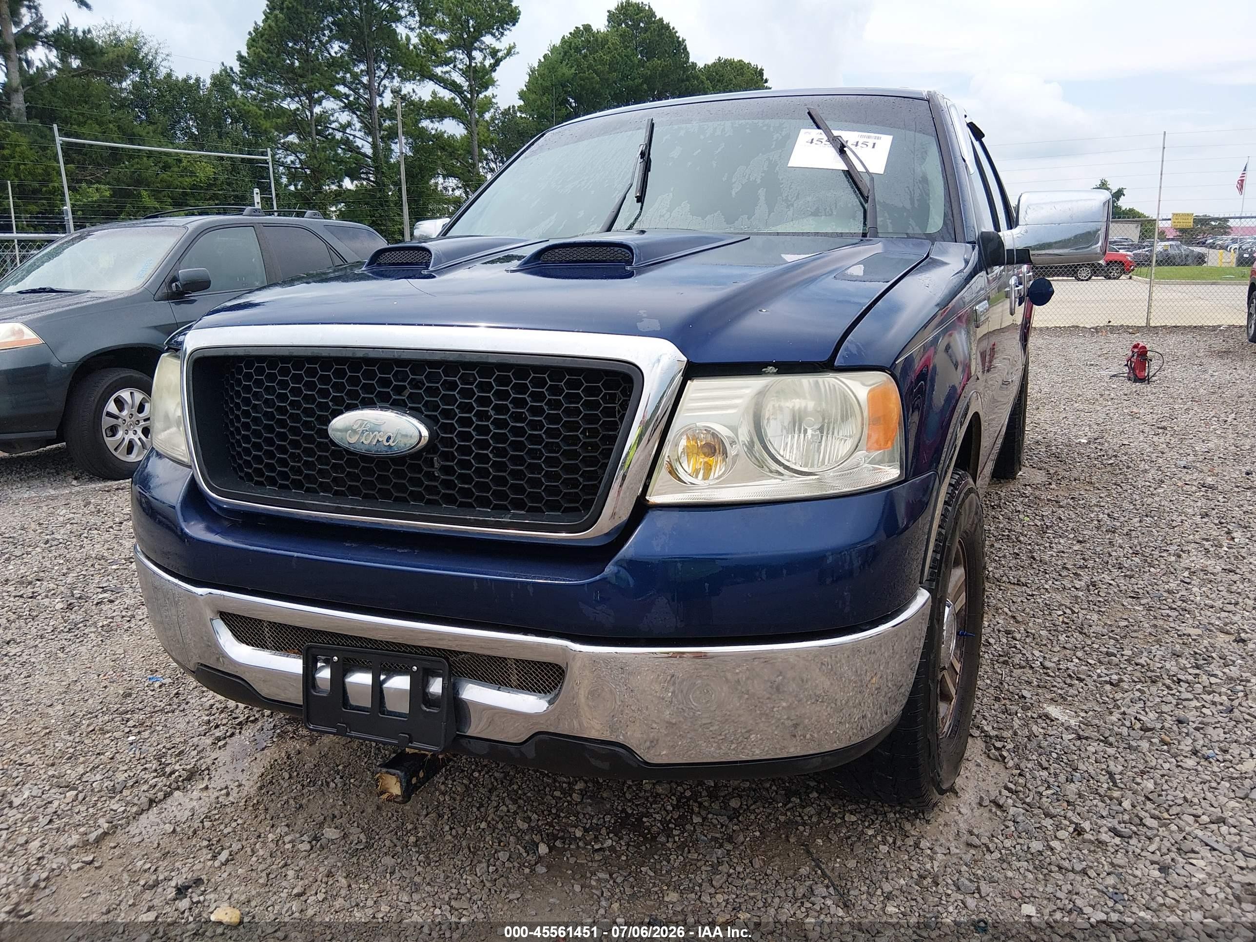 2007 Ford F-150 Fx2/lariat/xlt Blue vin: 1FTPW12V67FA15413