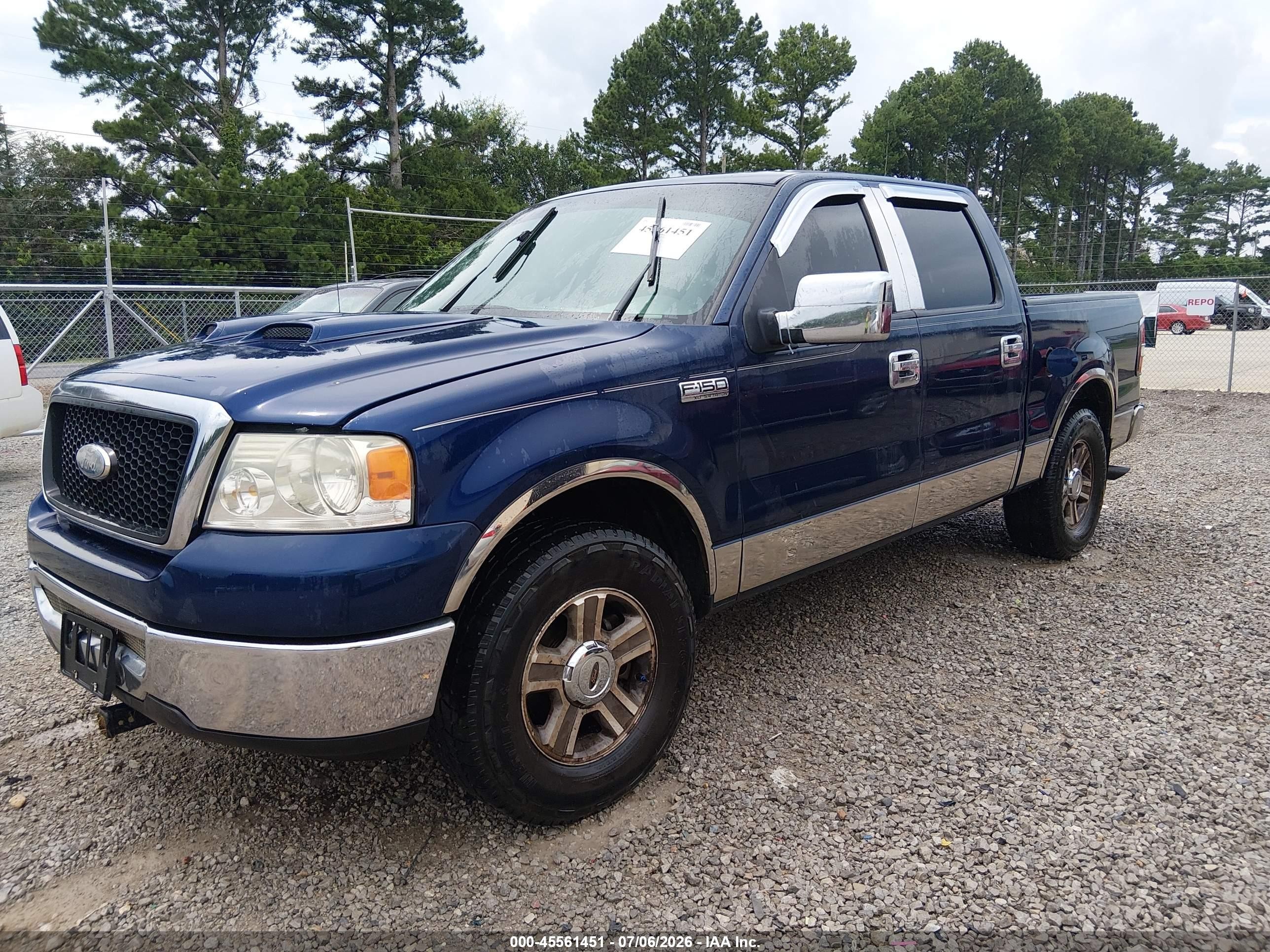 2007 Ford F-150 Fx2/lariat/xlt Blue vin: 1FTPW12V67FA15413