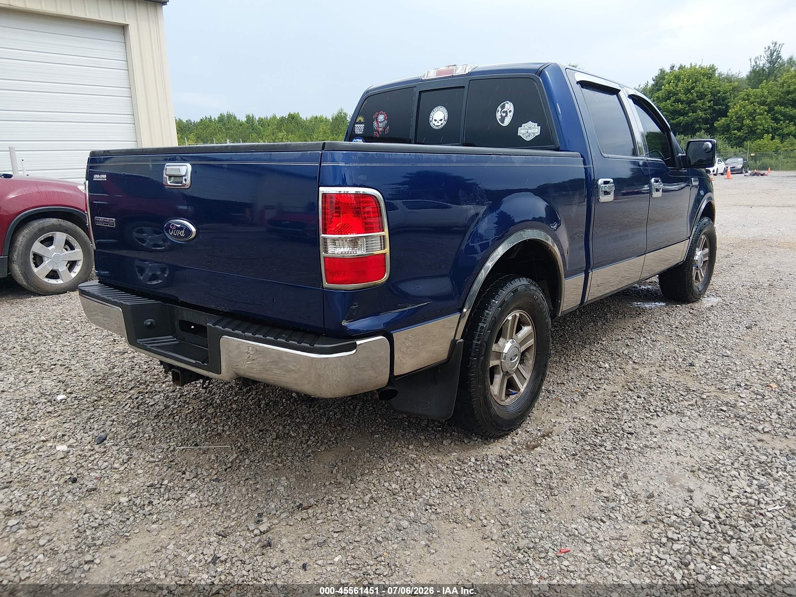 2007 Ford F-150 Fx2/lariat/xlt Blue vin: 1FTPW12V67FA15413