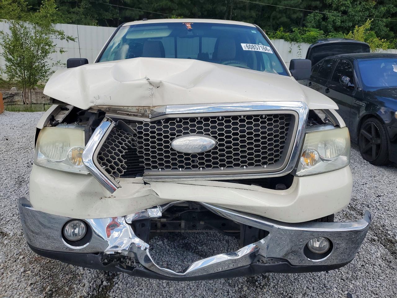 2007 Ford F150 Supercrew White vin: 1FTPW12V67FA44894