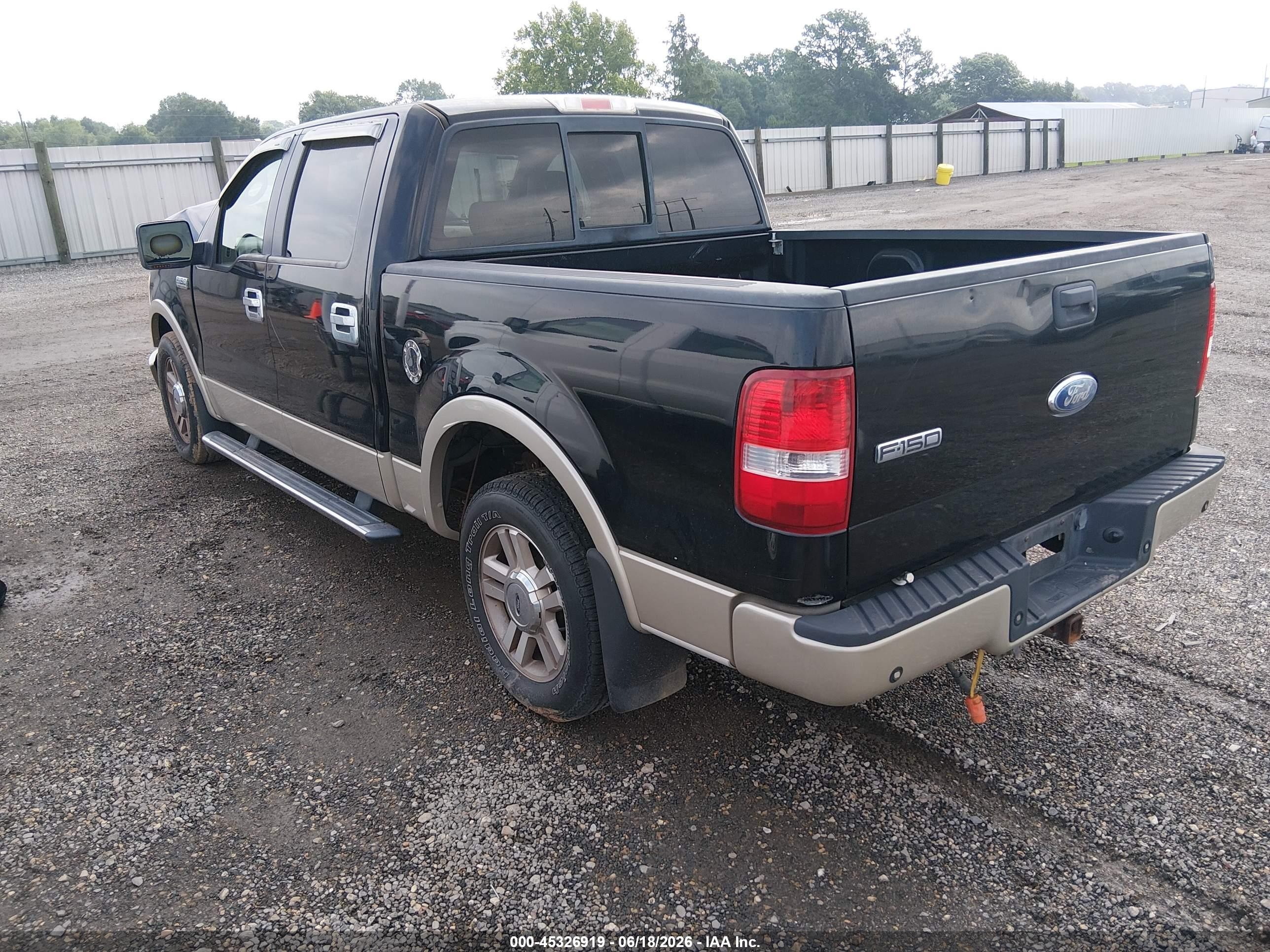 2007 Ford F-150 Lariat/xlt Black vin: 1FTPW12V67FA58634