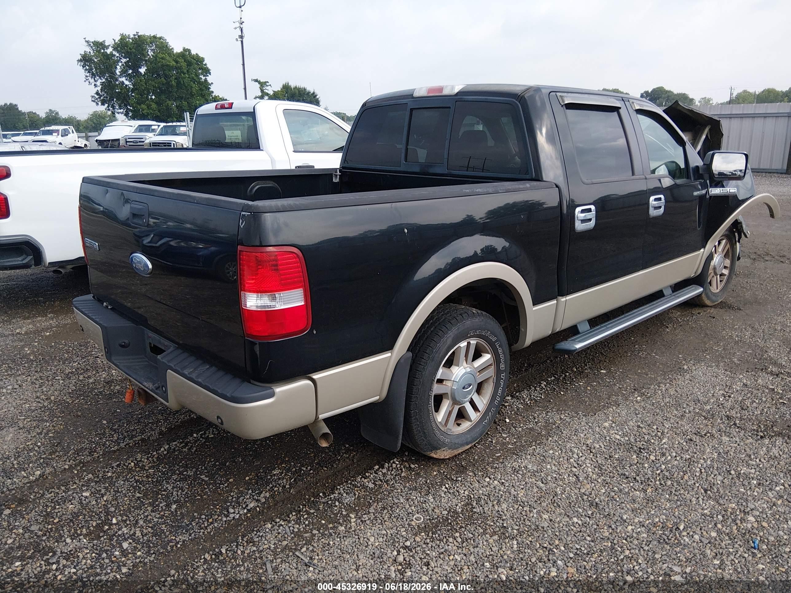 2007 Ford F-150 Lariat/xlt Black vin: 1FTPW12V67FA58634