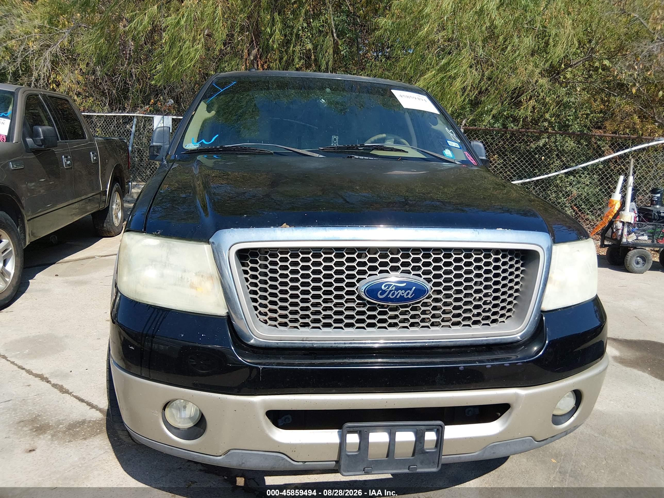 2007 Ford F-150 Lariat/xlt Black vin: 1FTPW12V67KC47372