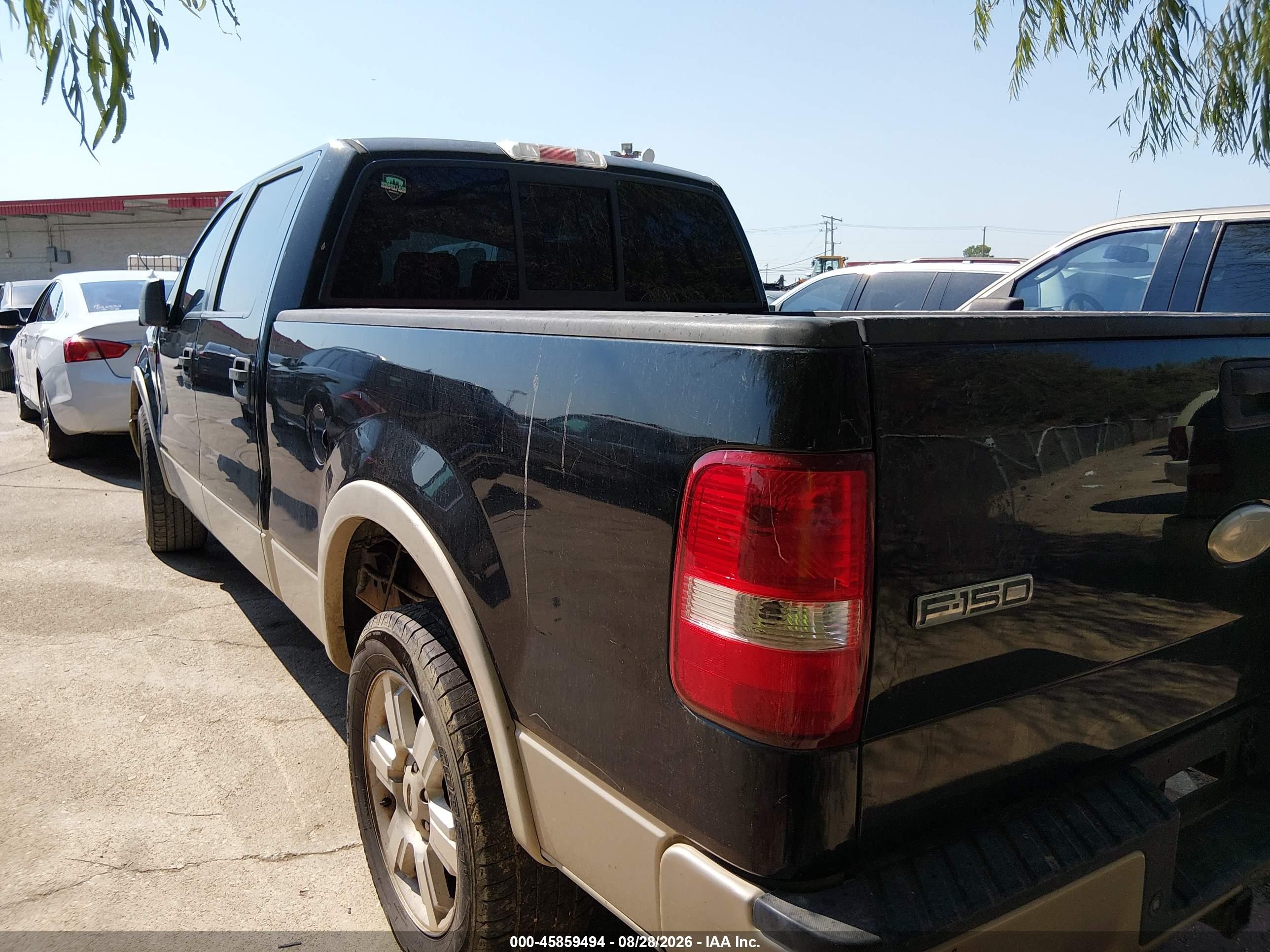 2007 Ford F-150 Lariat/xlt Black vin: 1FTPW12V67KC47372