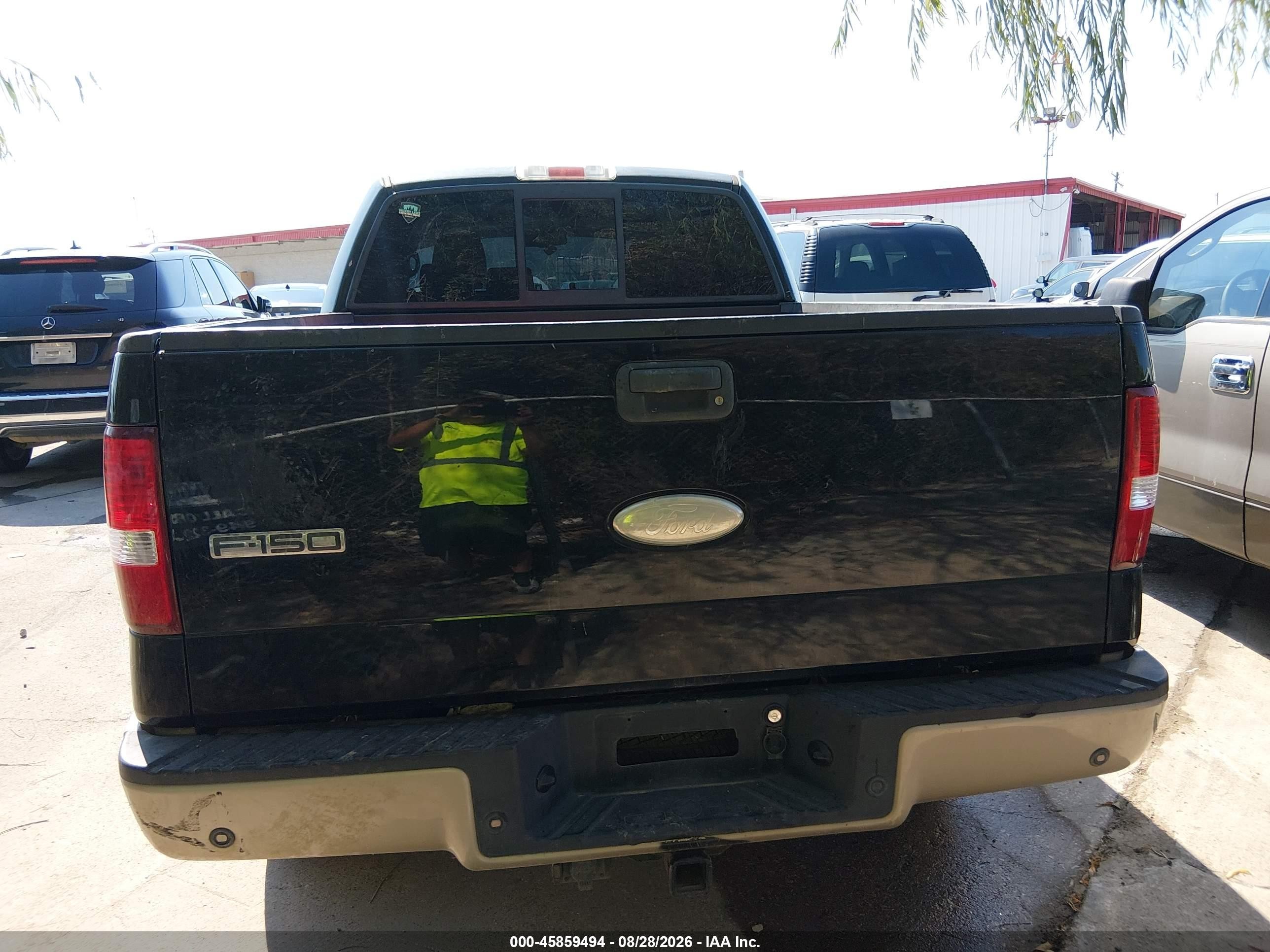 2007 Ford F-150 Lariat/xlt Black vin: 1FTPW12V67KC47372
