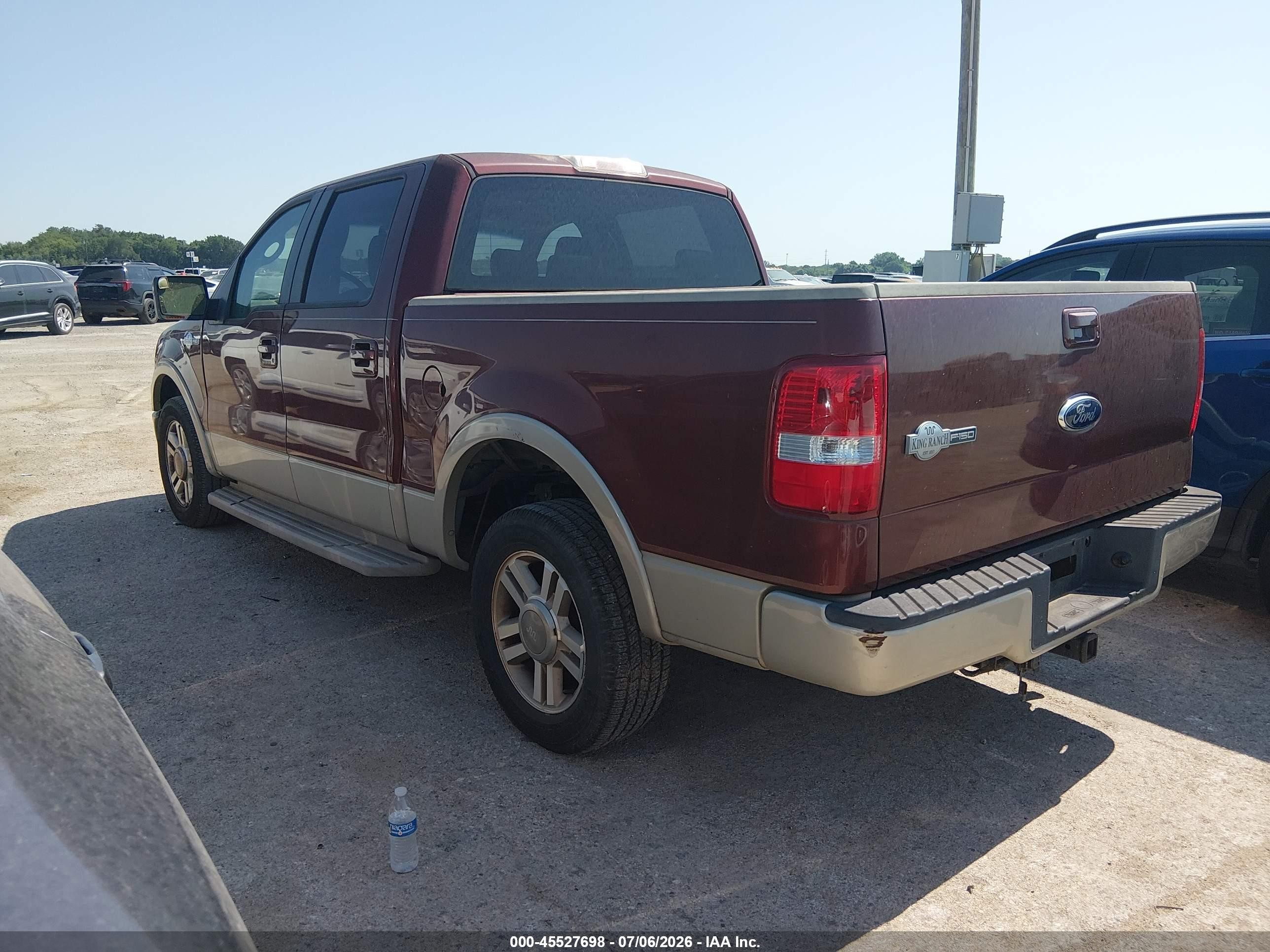 2007 Ford F-150 Lariat/xlt Maroon vin: 1FTPW12V67KD46600