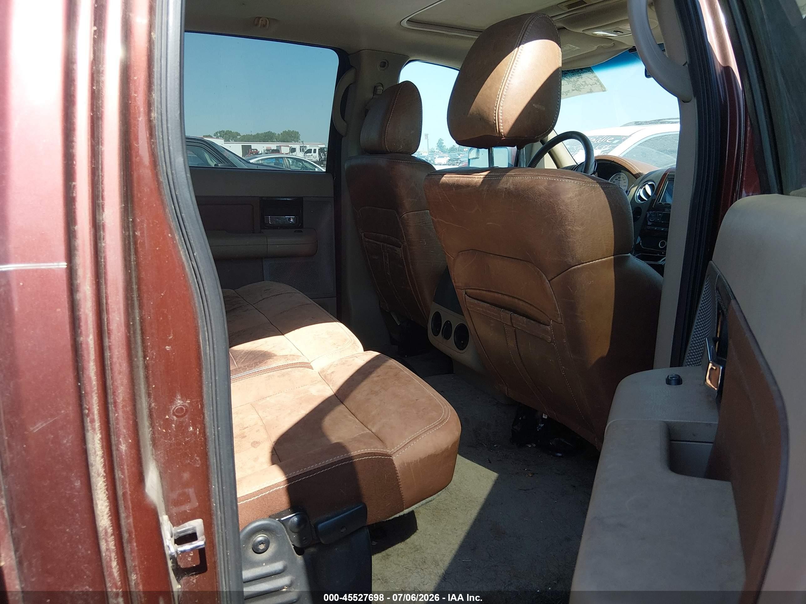2007 Ford F-150 Lariat/xlt Maroon vin: 1FTPW12V67KD46600
