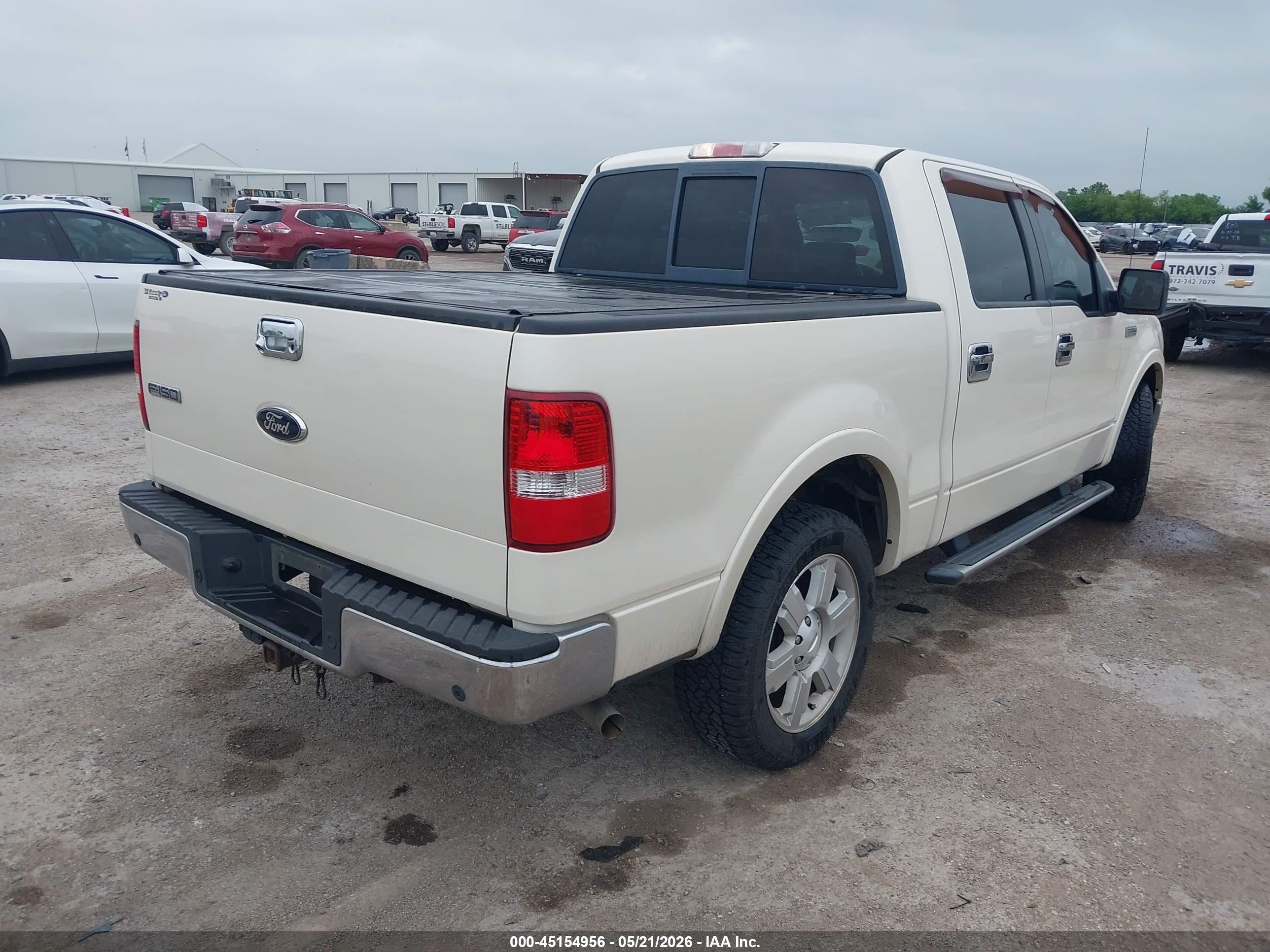 2008 Ford F-150 Lariat Cream vin: 1FTPW12V68FB90374