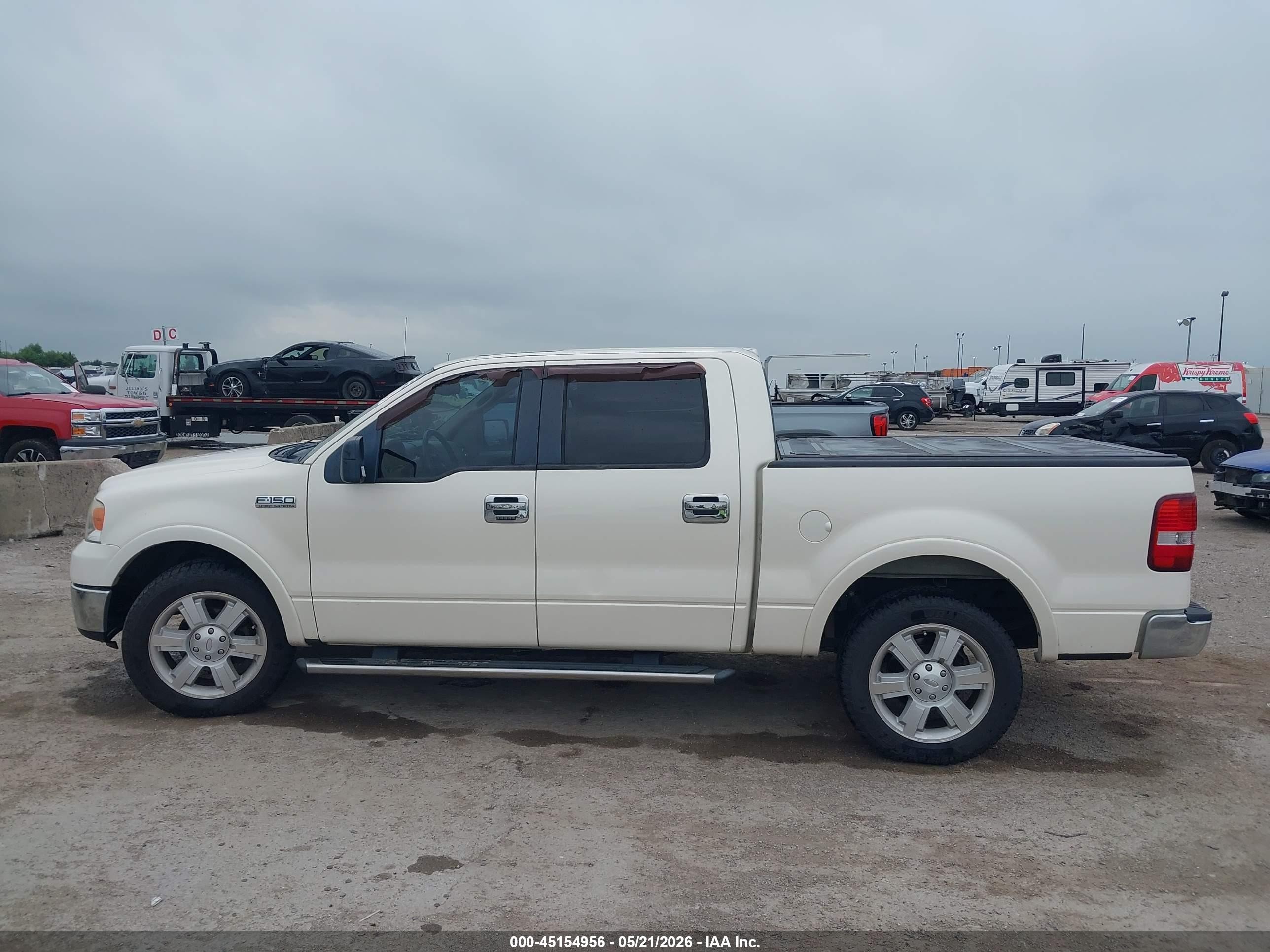 2008 Ford F-150 Lariat Cream vin: 1FTPW12V68FB90374