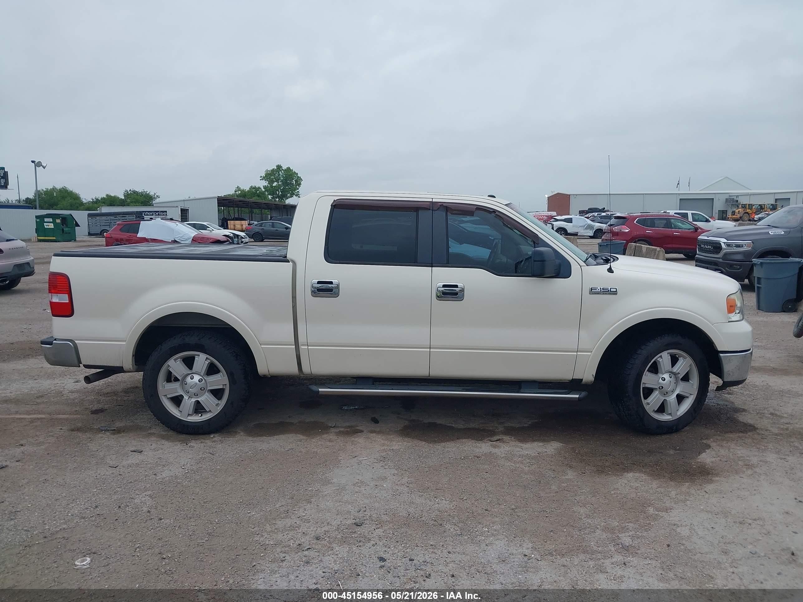 2008 Ford F-150 Lariat Cream vin: 1FTPW12V68FB90374