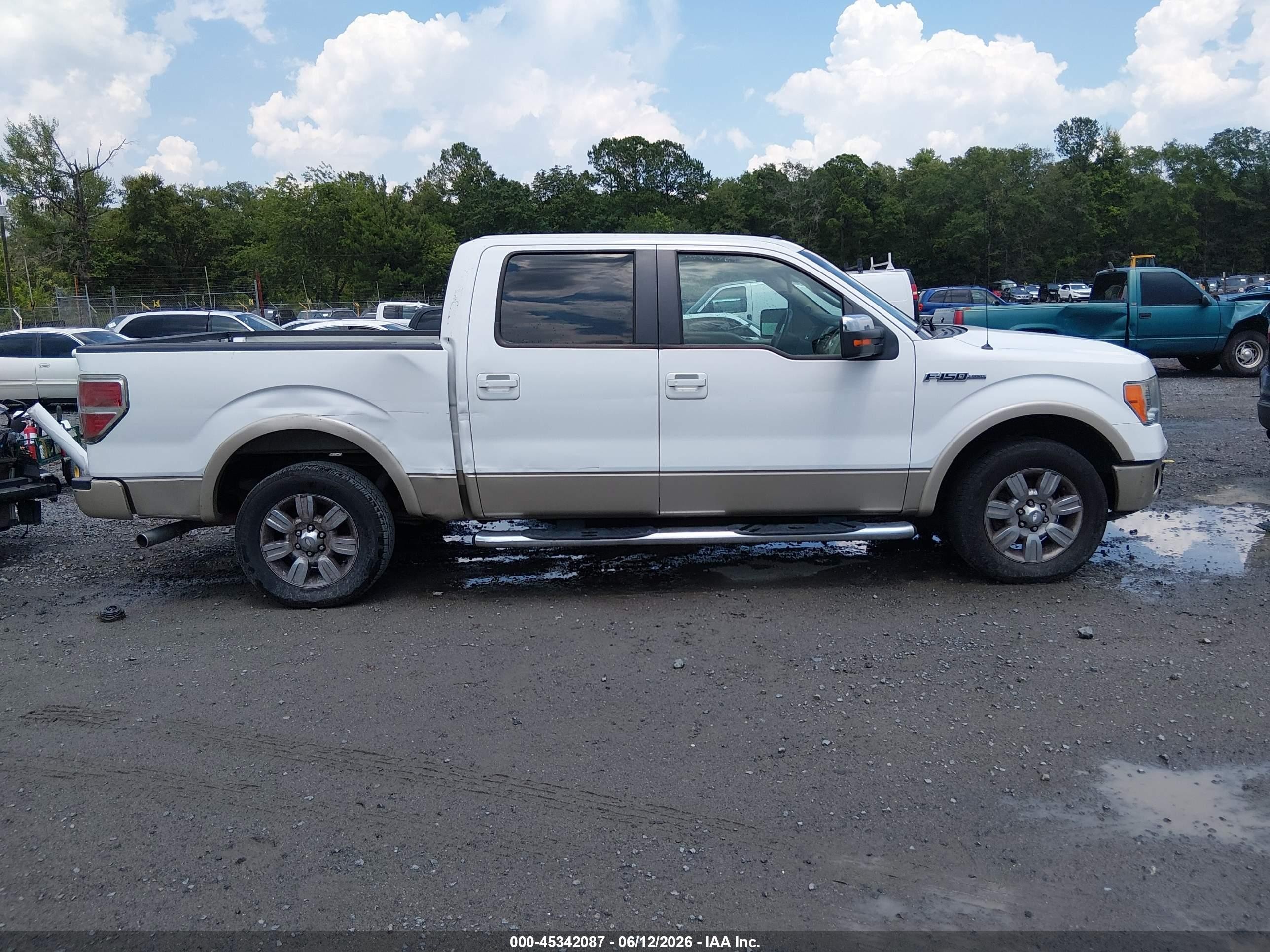 2009 Ford F-150 King Ranch/lariat/platinum/xl/xlt White vin: 1FTPW12V69FB45825