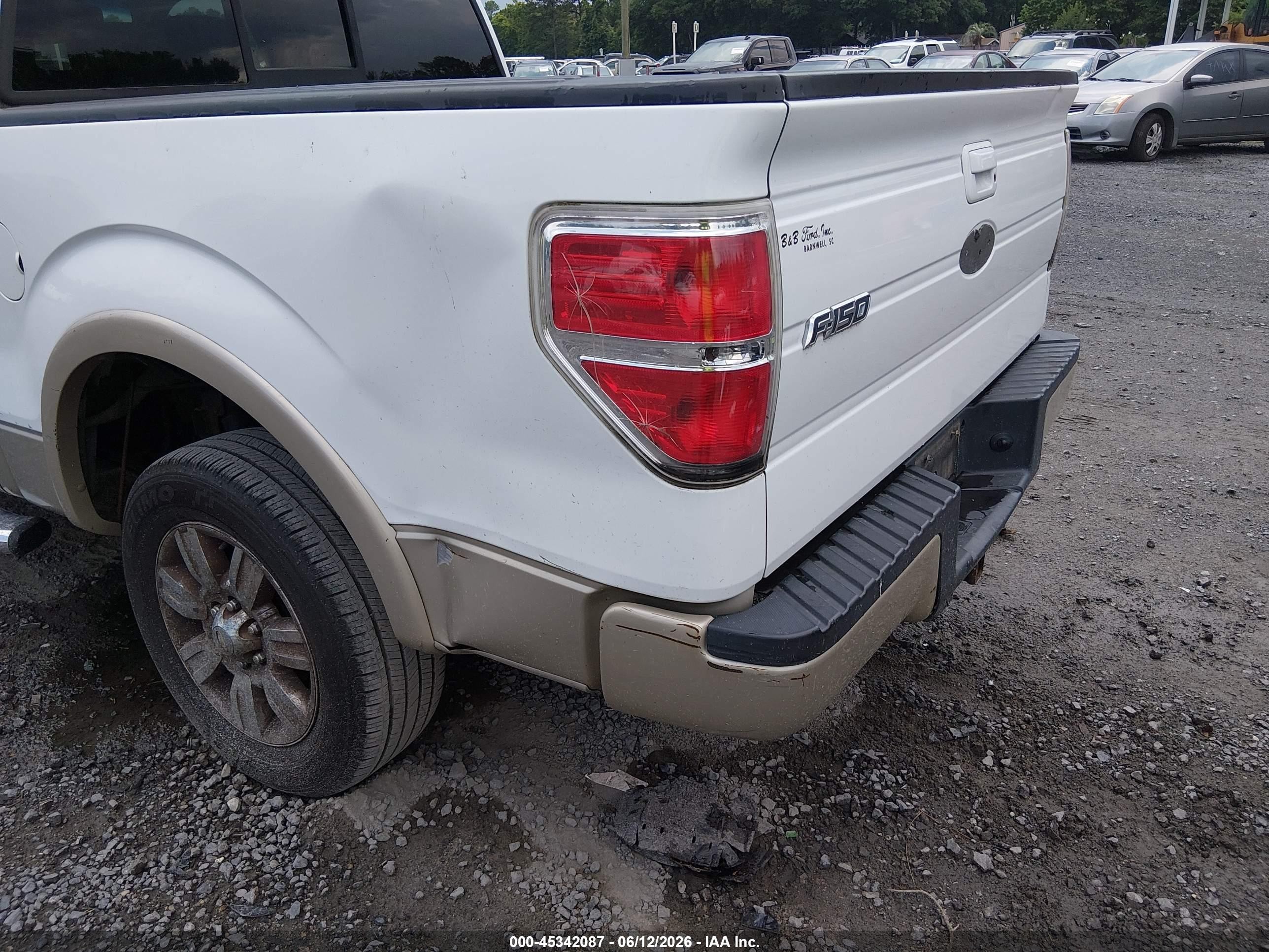 2009 Ford F-150 King Ranch/lariat/platinum/xl/xlt White vin: 1FTPW12V69FB45825