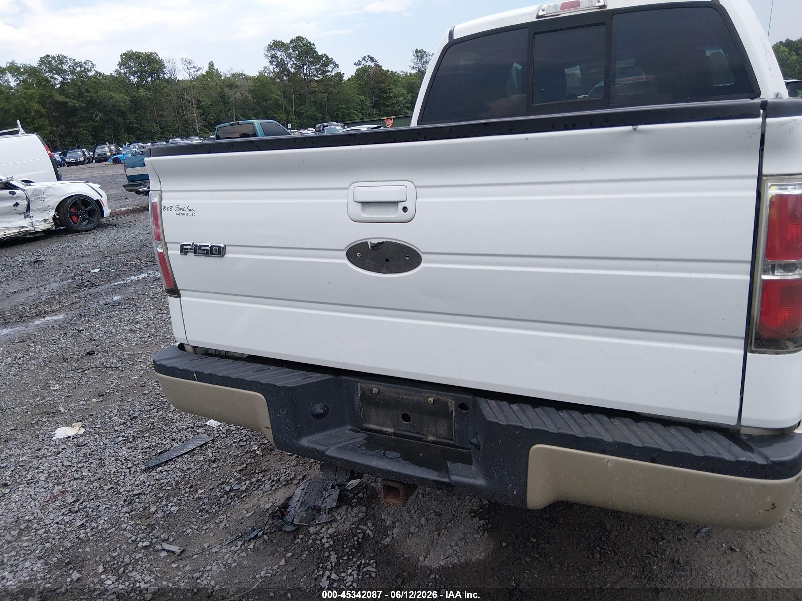 2009 Ford F-150 King Ranch/lariat/platinum/xl/xlt White vin: 1FTPW12V69FB45825