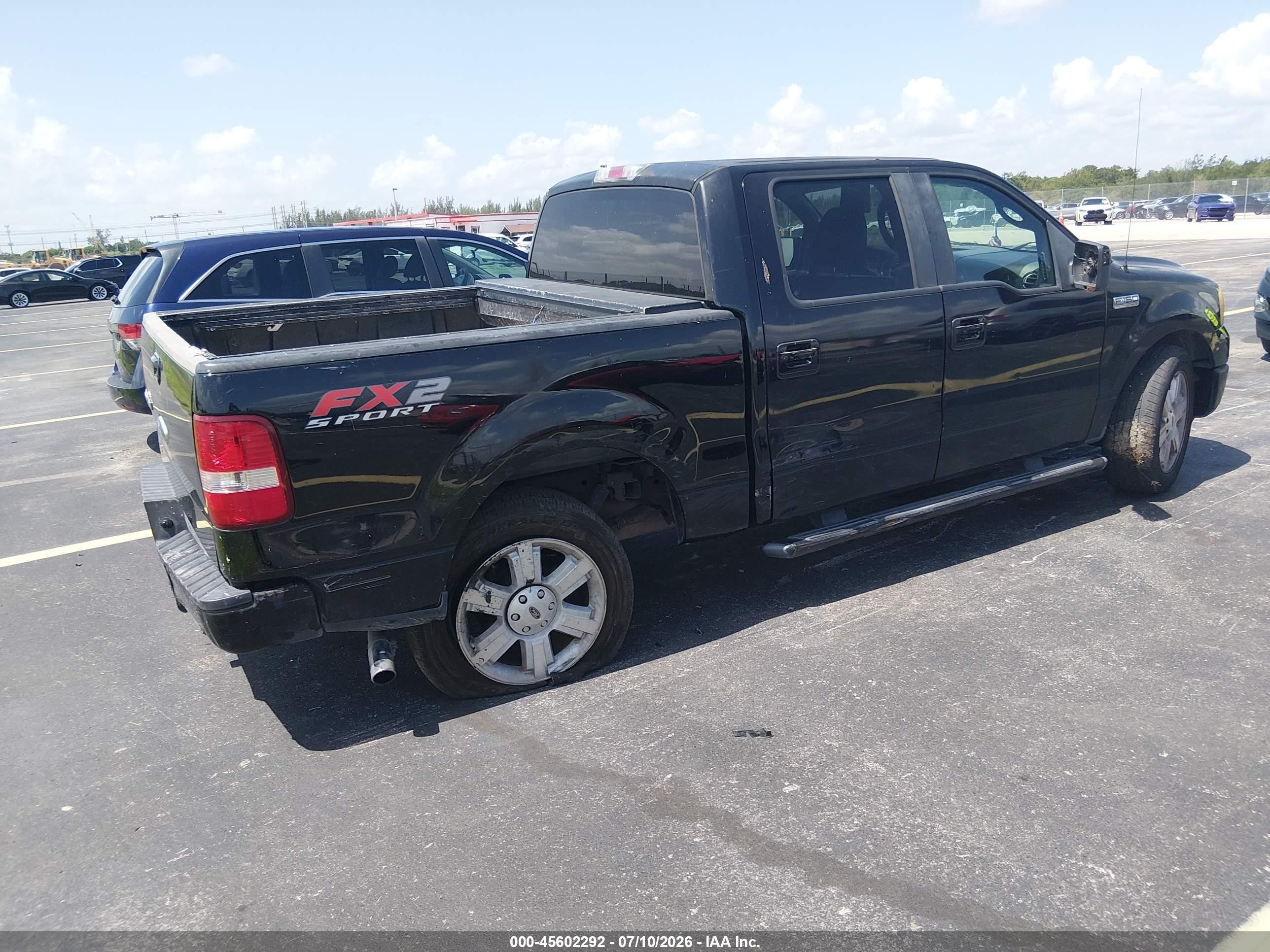 2007 Ford F-150 Lariat/xlt Black vin: 1FTPW12V77KA71870