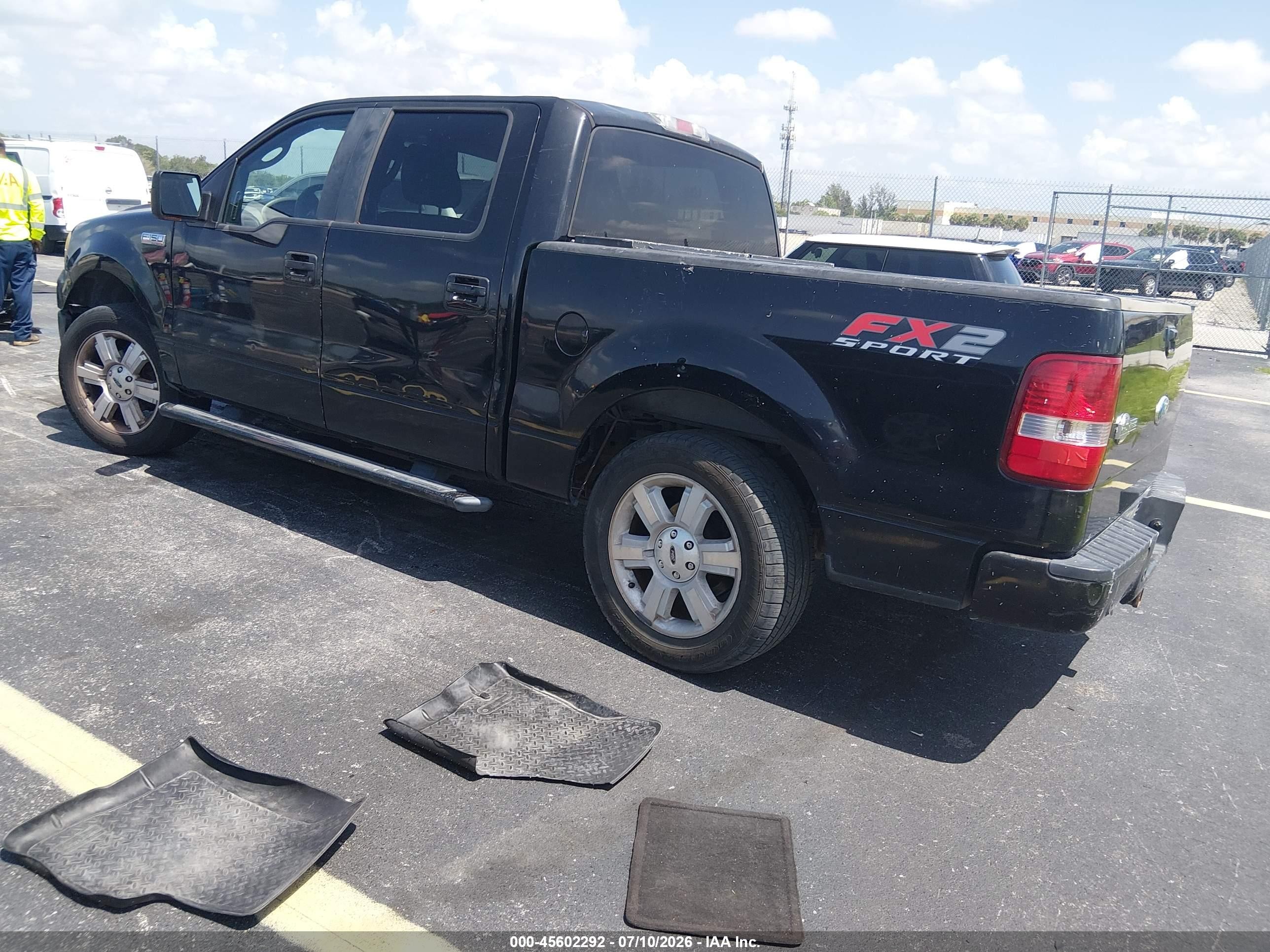 2007 Ford F-150 Lariat/xlt Black vin: 1FTPW12V77KA71870