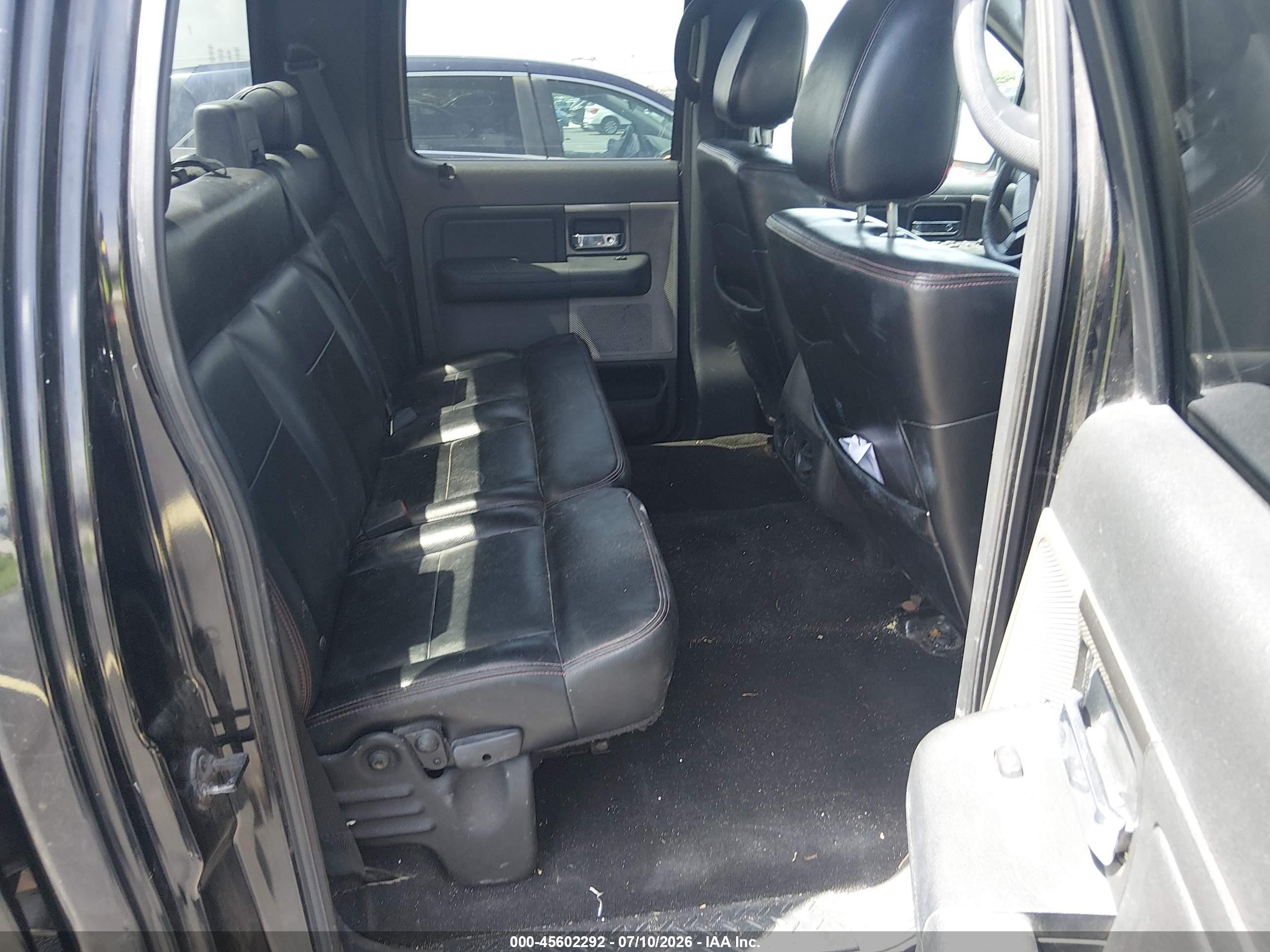 2007 Ford F-150 Lariat/xlt Black vin: 1FTPW12V77KA71870
