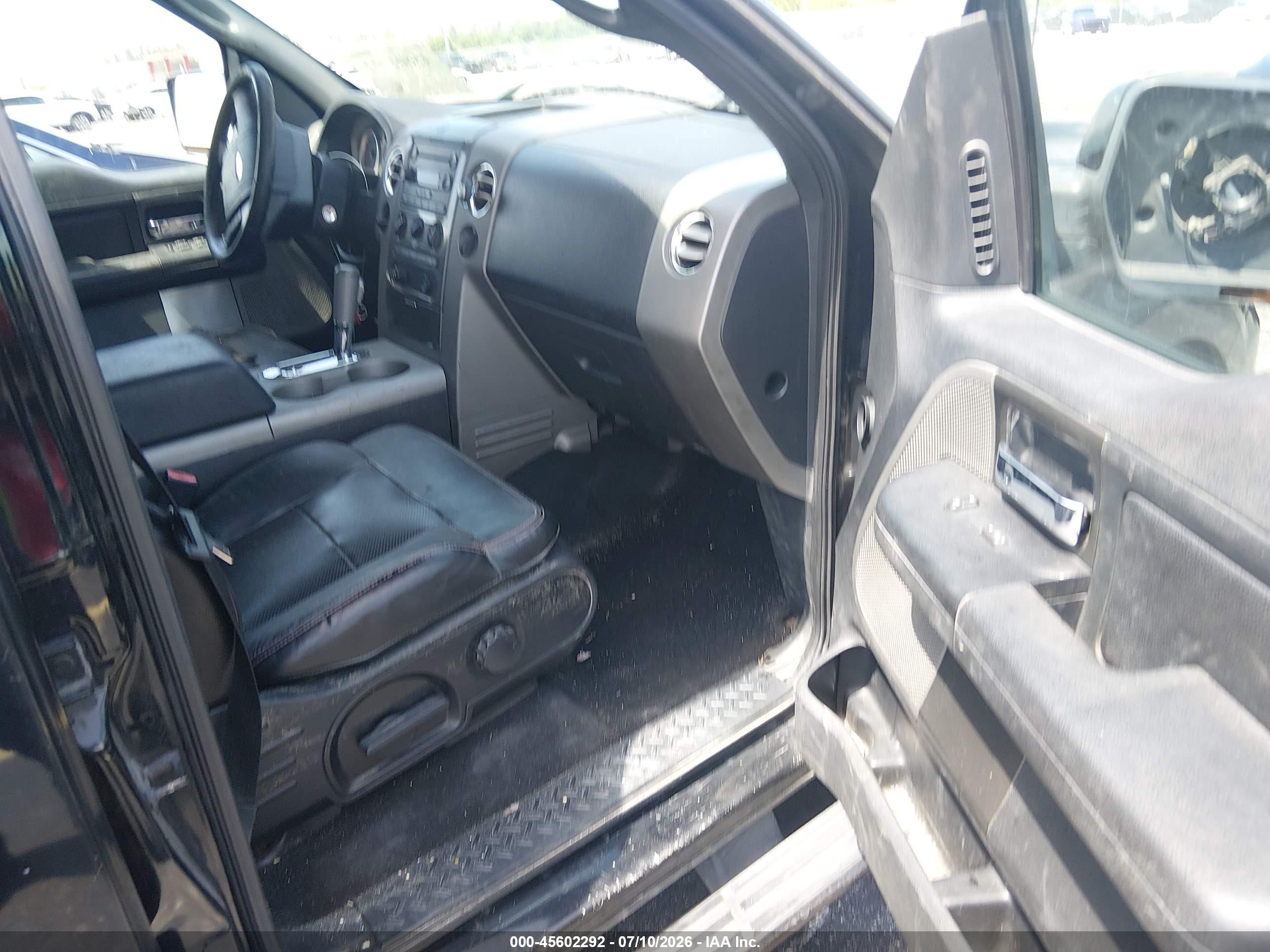 2007 Ford F-150 Lariat/xlt Black vin: 1FTPW12V77KA71870