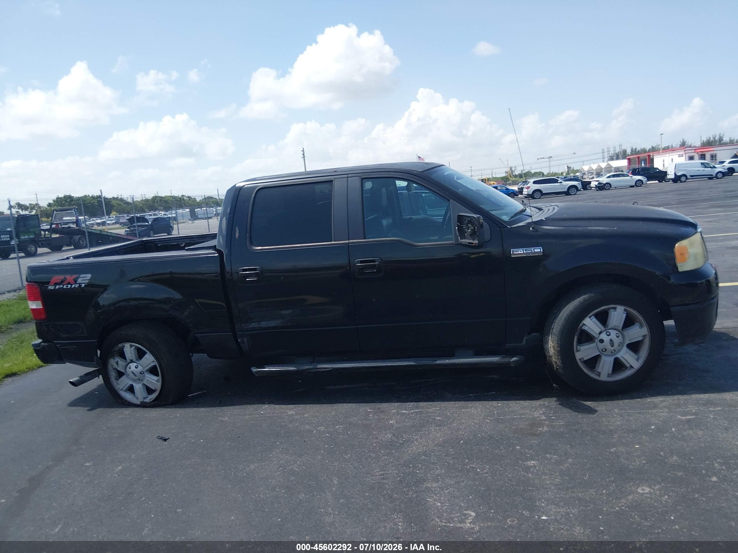2007 Ford F-150 Lariat/xlt Black vin: 1FTPW12V77KA71870