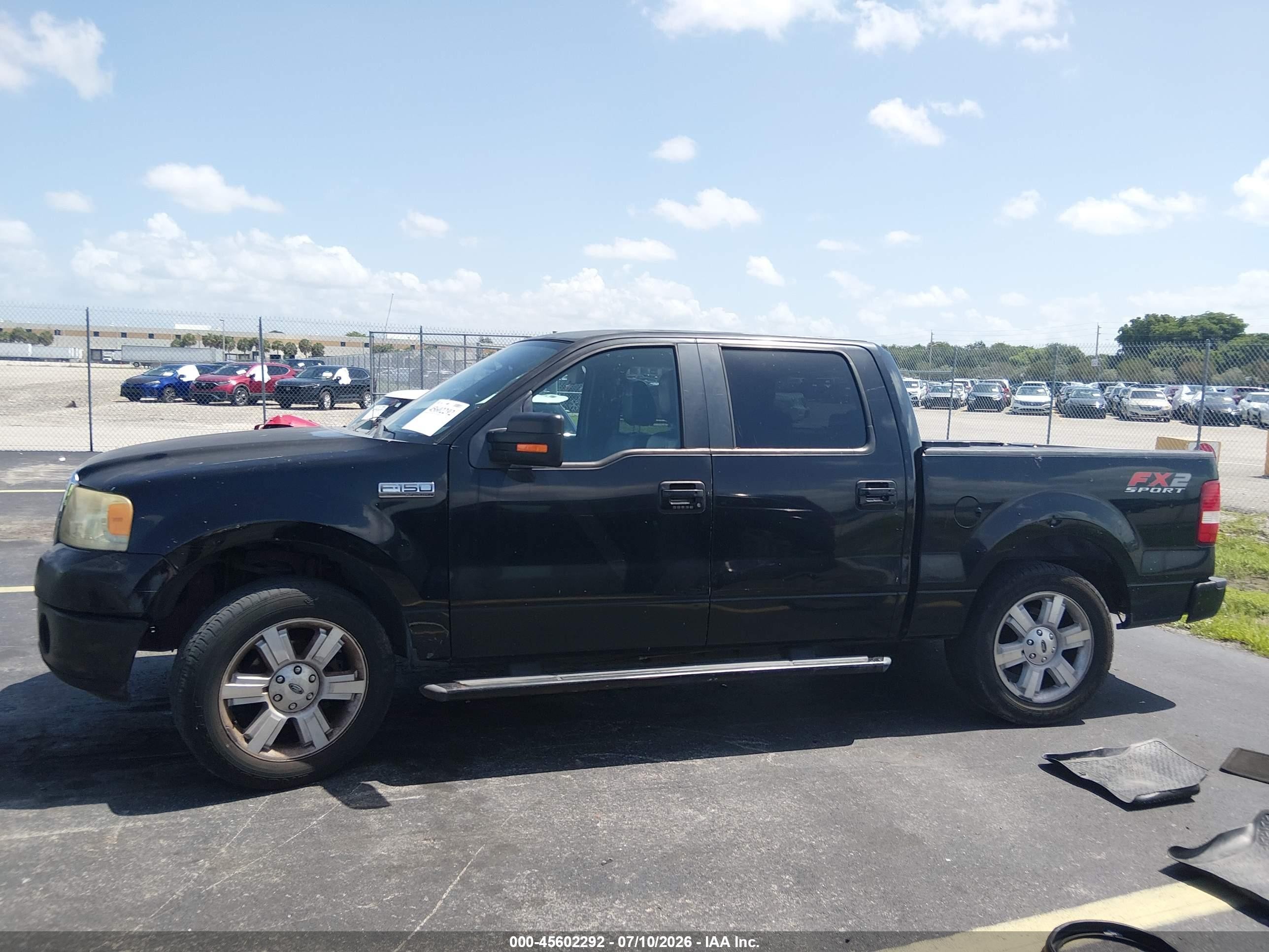 2007 Ford F-150 Lariat/xlt Black vin: 1FTPW12V77KA71870