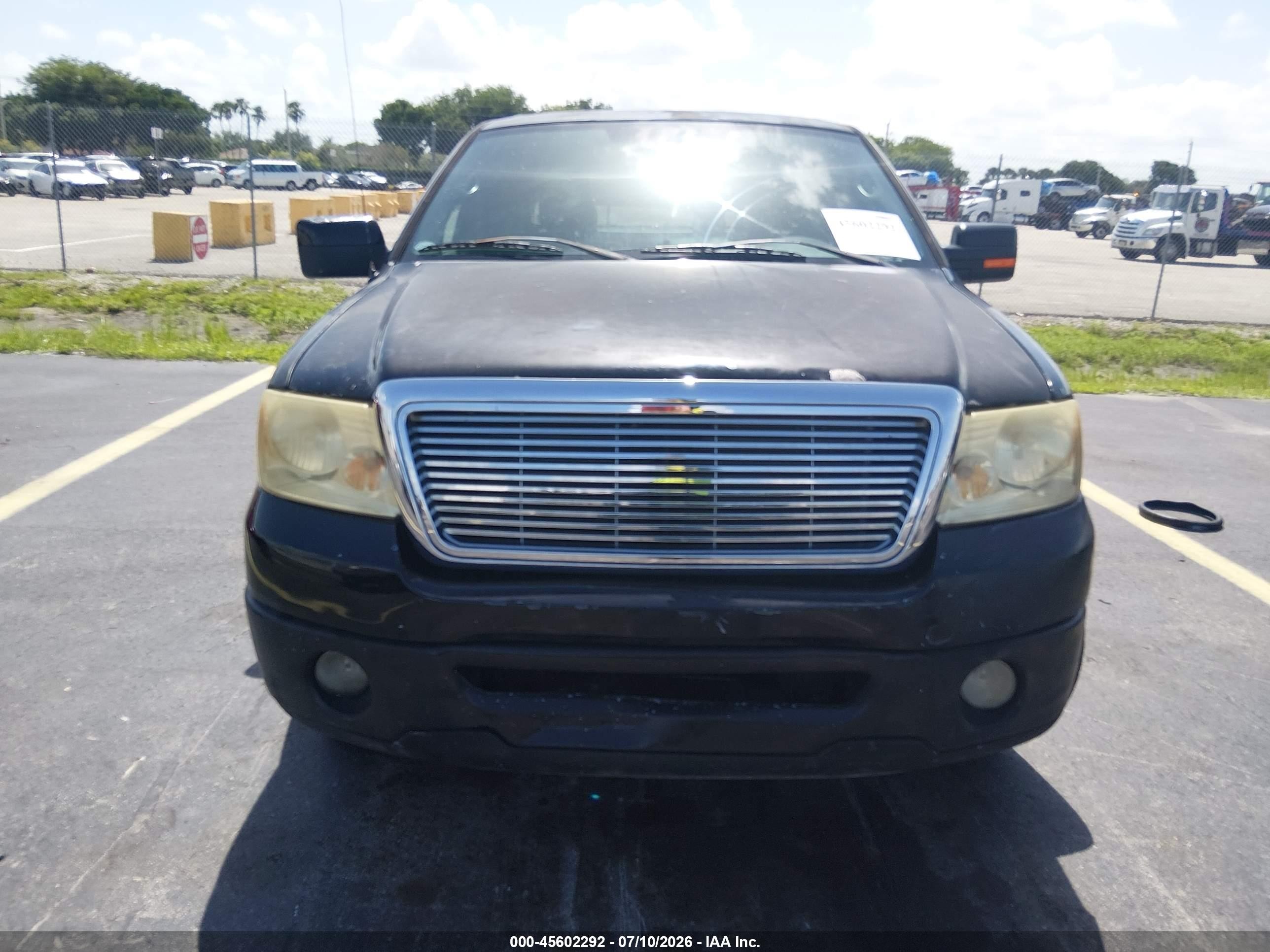 2007 Ford F-150 Lariat/xlt Black vin: 1FTPW12V77KA71870