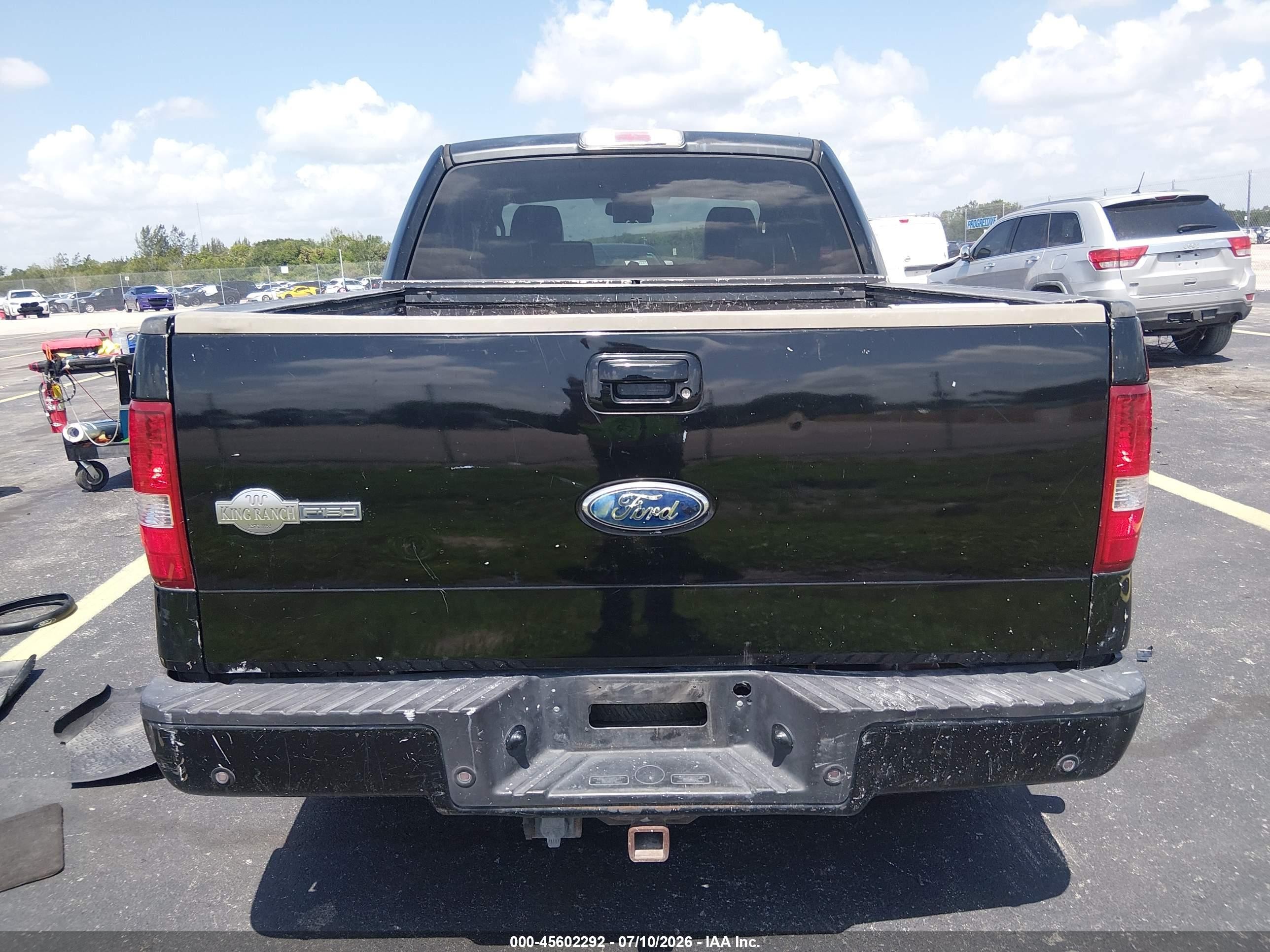 2007 Ford F-150 Lariat/xlt Black vin: 1FTPW12V77KA71870