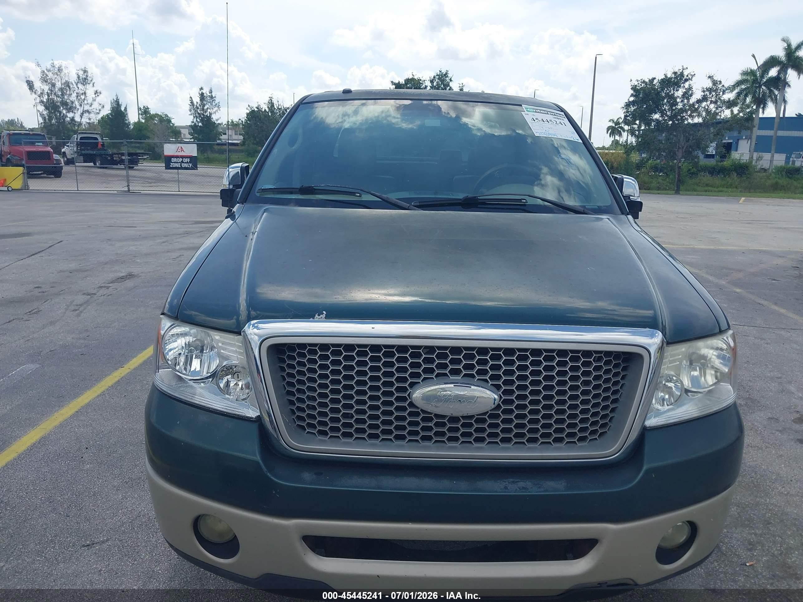 2007 Ford F-150 Lariat/xlt Green vin: 1FTPW12V77KA94050