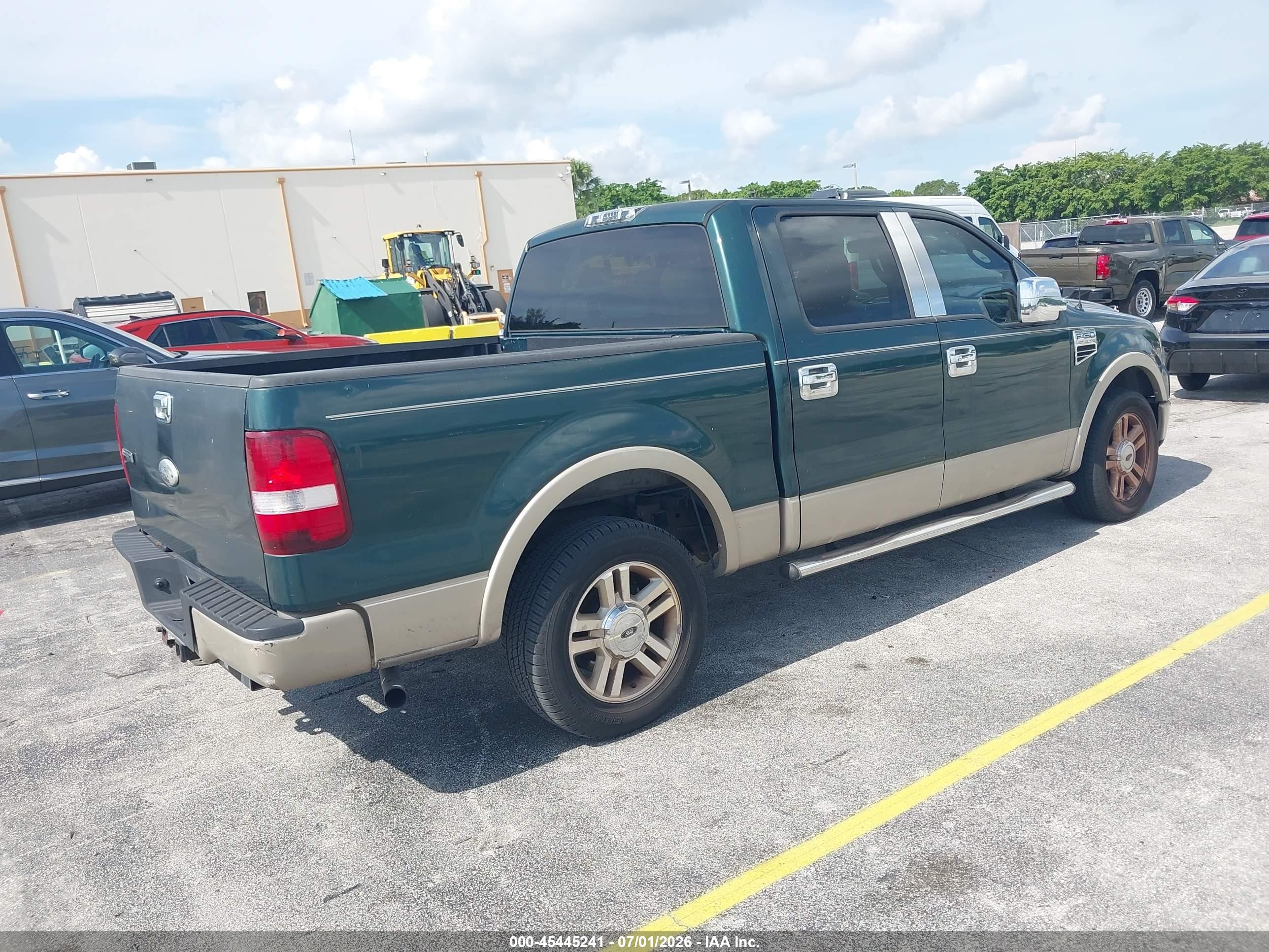 2007 Ford F-150 Lariat/xlt Green vin: 1FTPW12V77KA94050