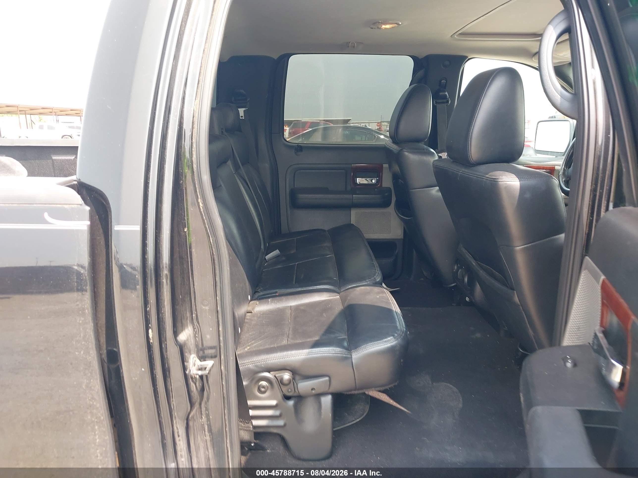 2008 Ford F-150 Lariat Black vin: 1FTPW12V78FB23735