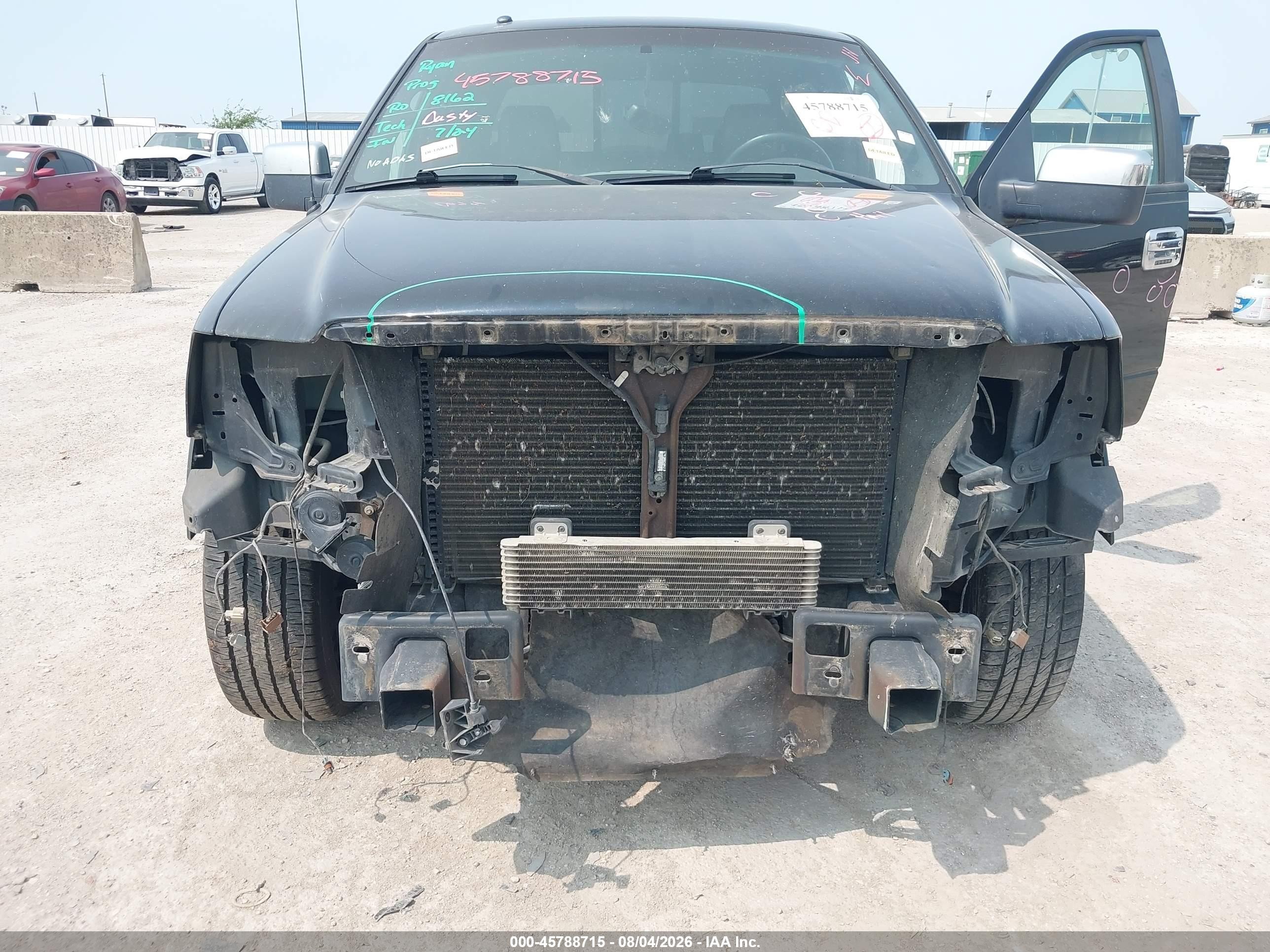 2008 Ford F-150 Lariat Black vin: 1FTPW12V78FB23735
