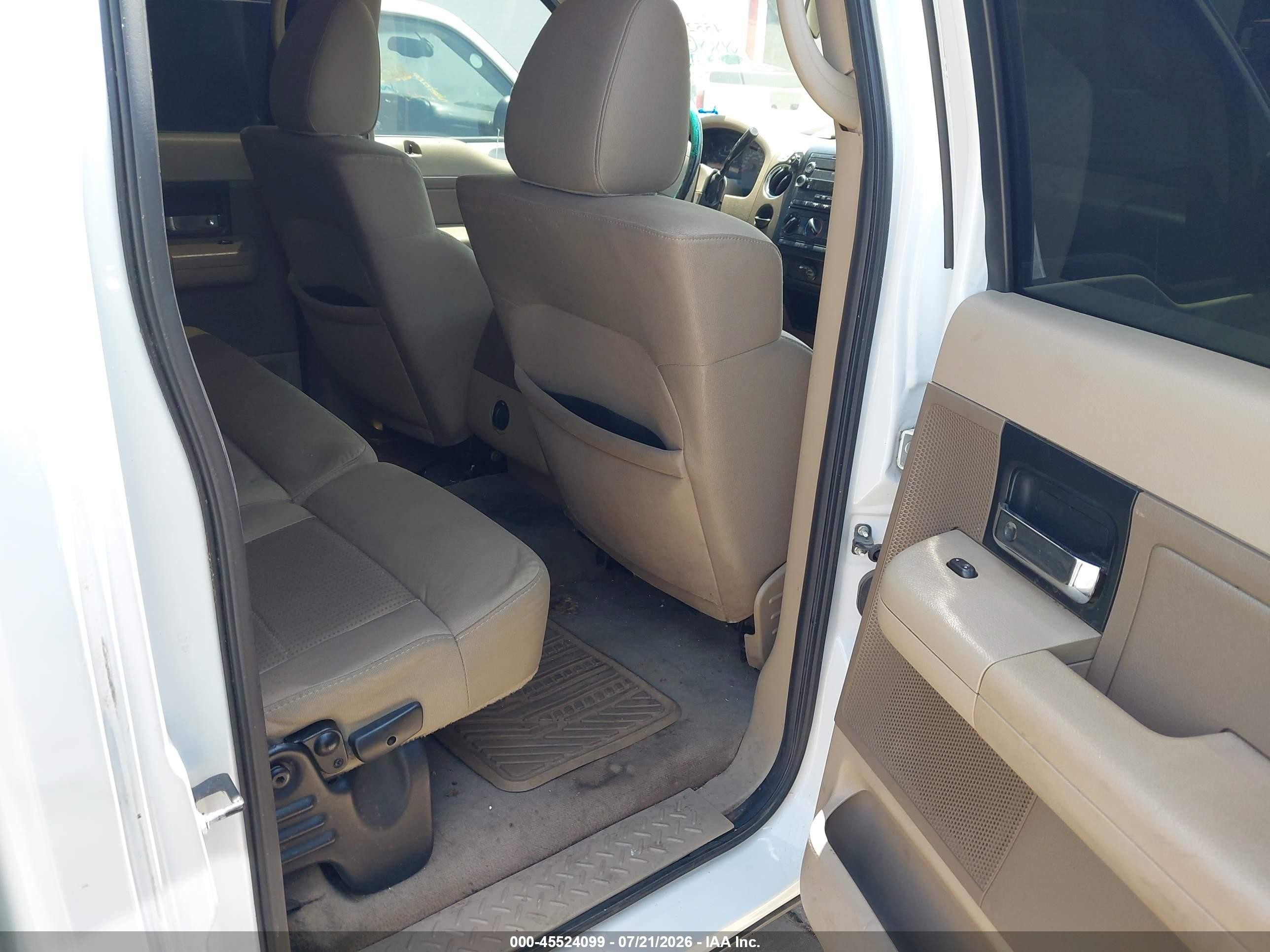 2008 Ford F-150 Lariat/xlt White vin: 1FTPW12V78FB95695