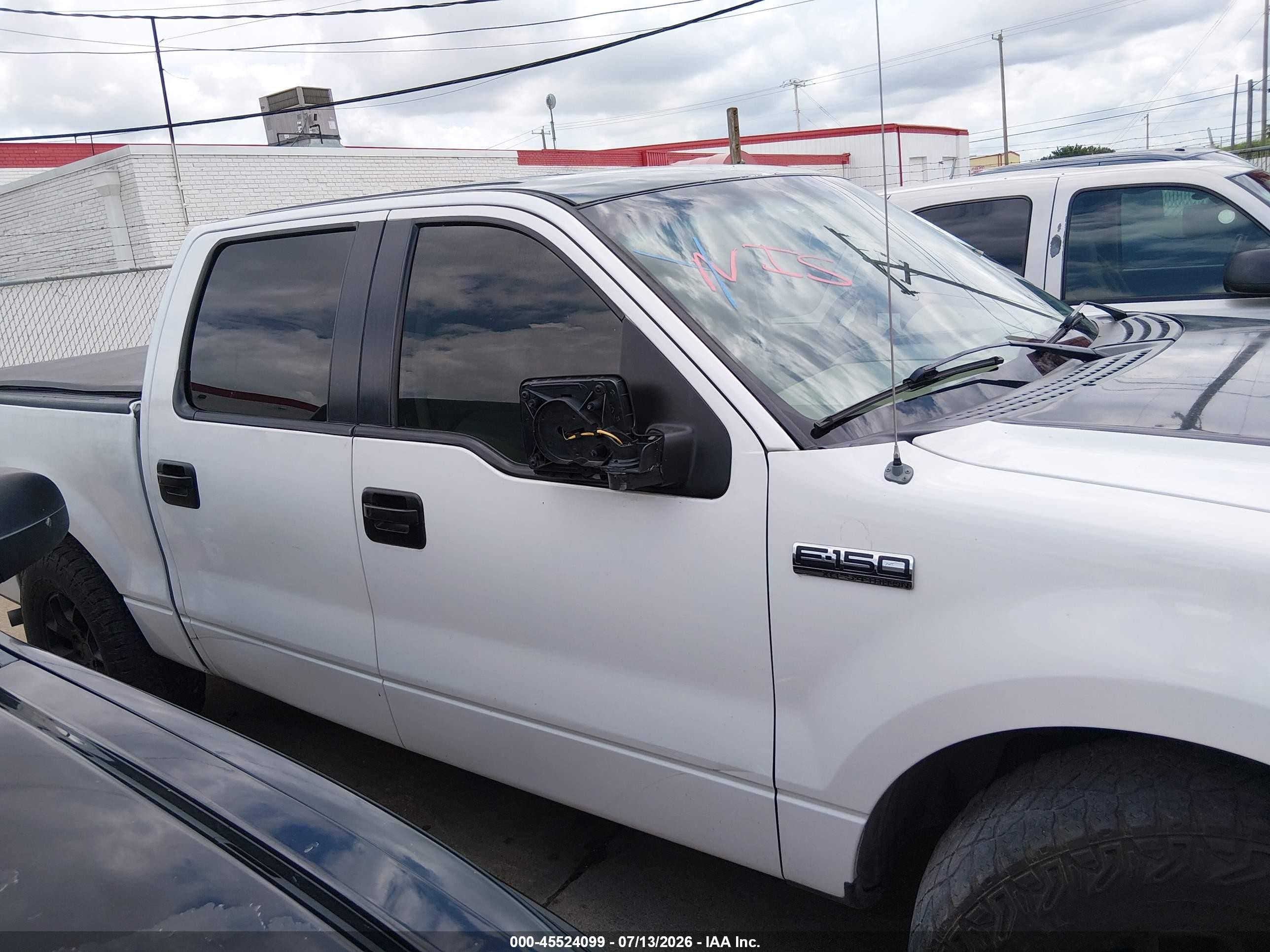 2008 Ford F-150 Lariat/xlt White vin: 1FTPW12V78FB95695