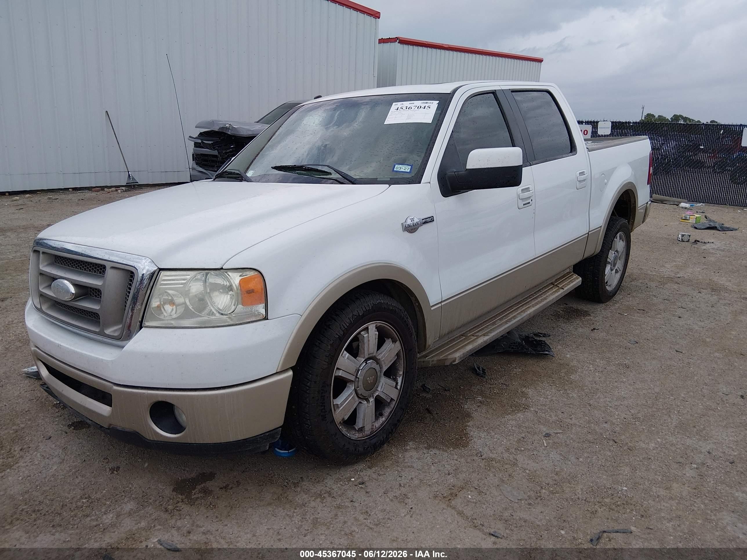 2008 Ford F-150 60th Anniversary/fx2/king Ranch/lariat/xlt White vin: 1FTPW12V78KC77708