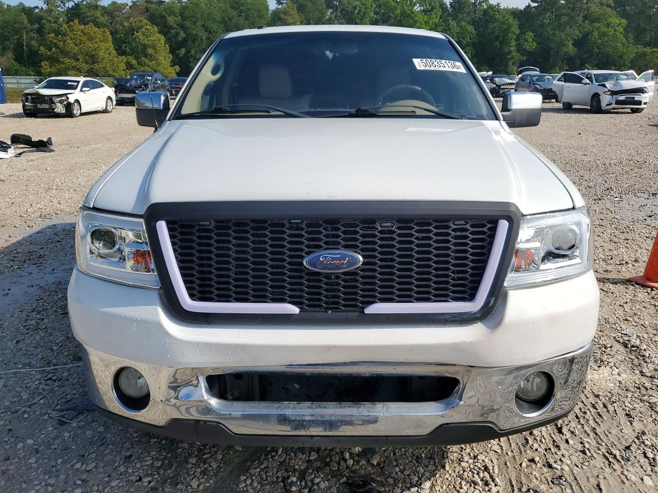 2007 Ford F150 Supercrew White vin: 1FTPW12V87FA17390