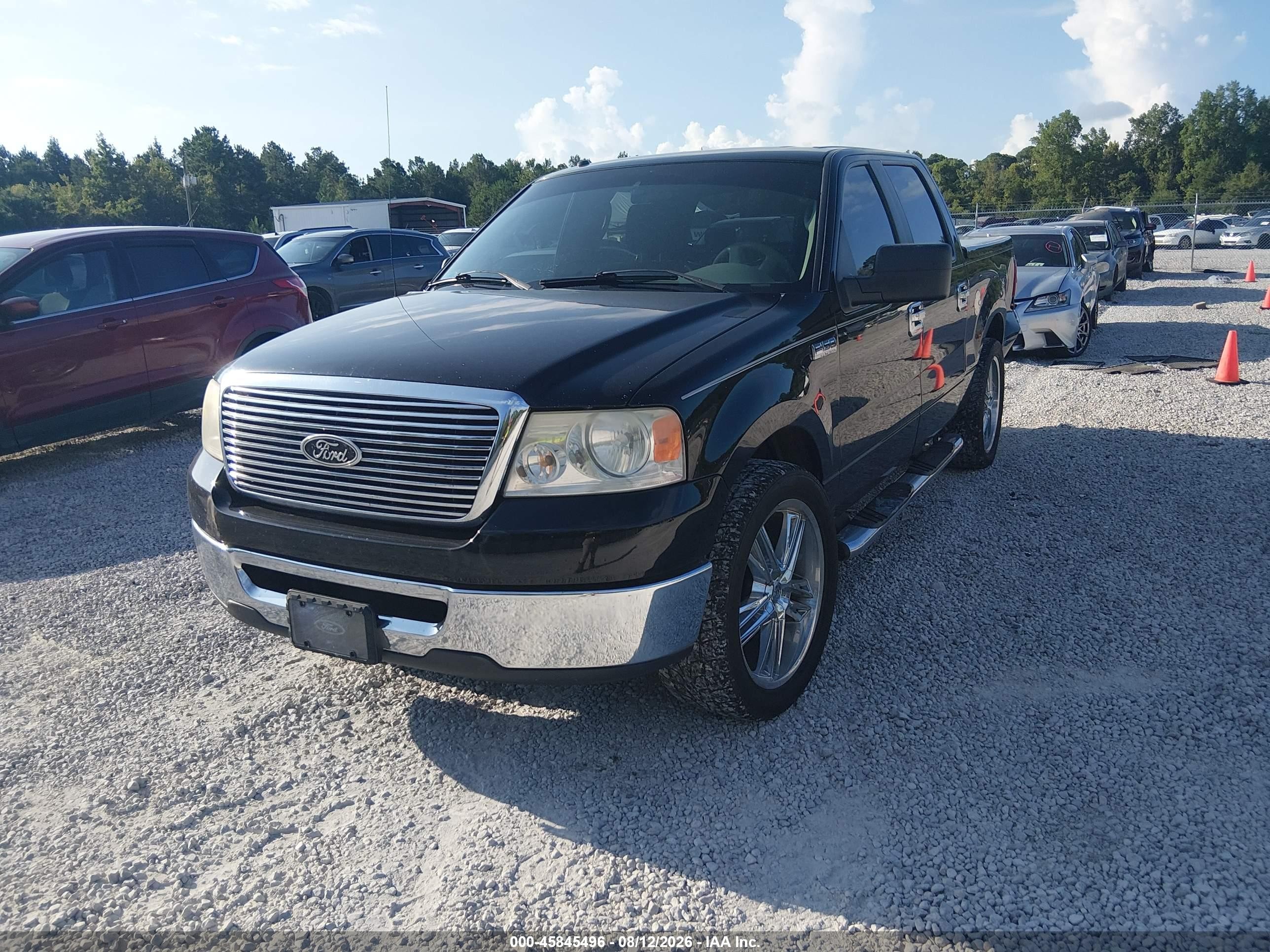 2007 Ford F-150 Lariat/xlt Black vin: 1FTPW12V87FA98102