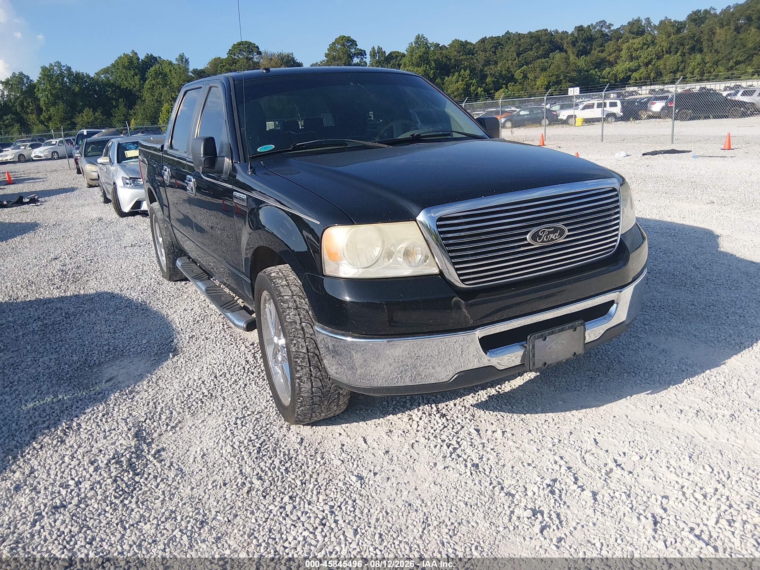 2007 Ford F-150 Lariat/xlt Black vin: 1FTPW12V87FA98102