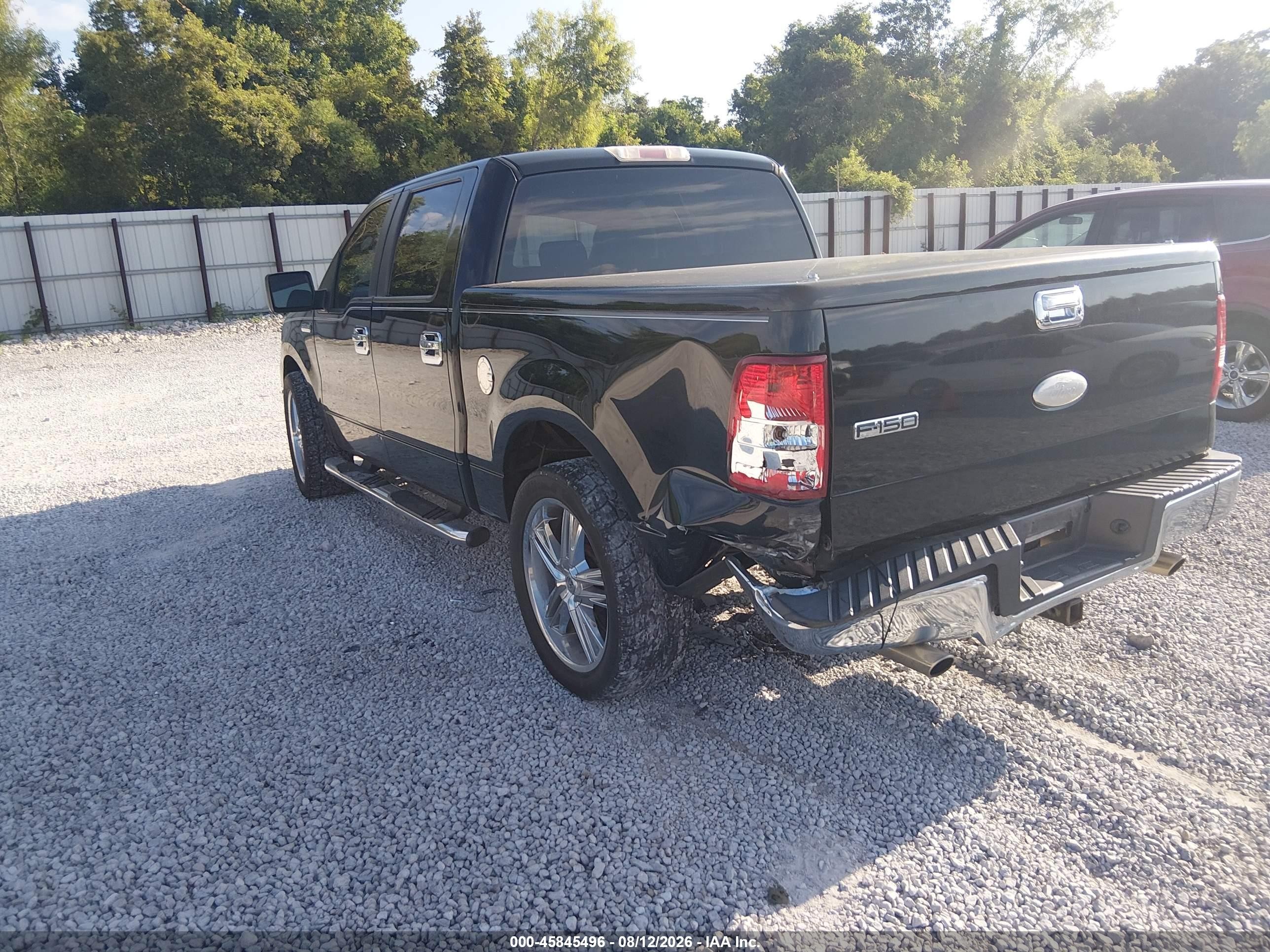 2007 Ford F-150 Lariat/xlt Black vin: 1FTPW12V87FA98102