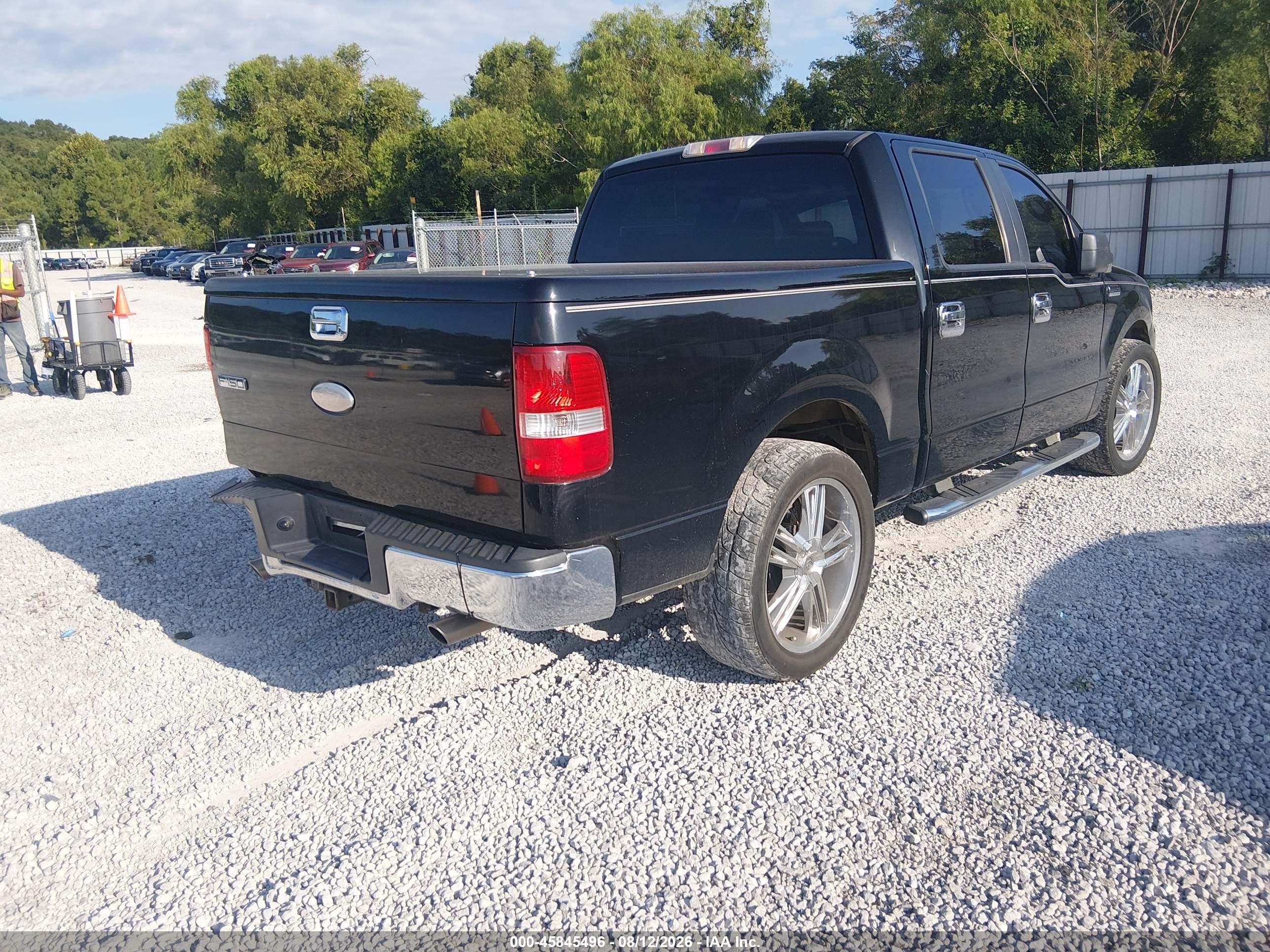 2007 Ford F-150 Lariat/xlt Black vin: 1FTPW12V87FA98102