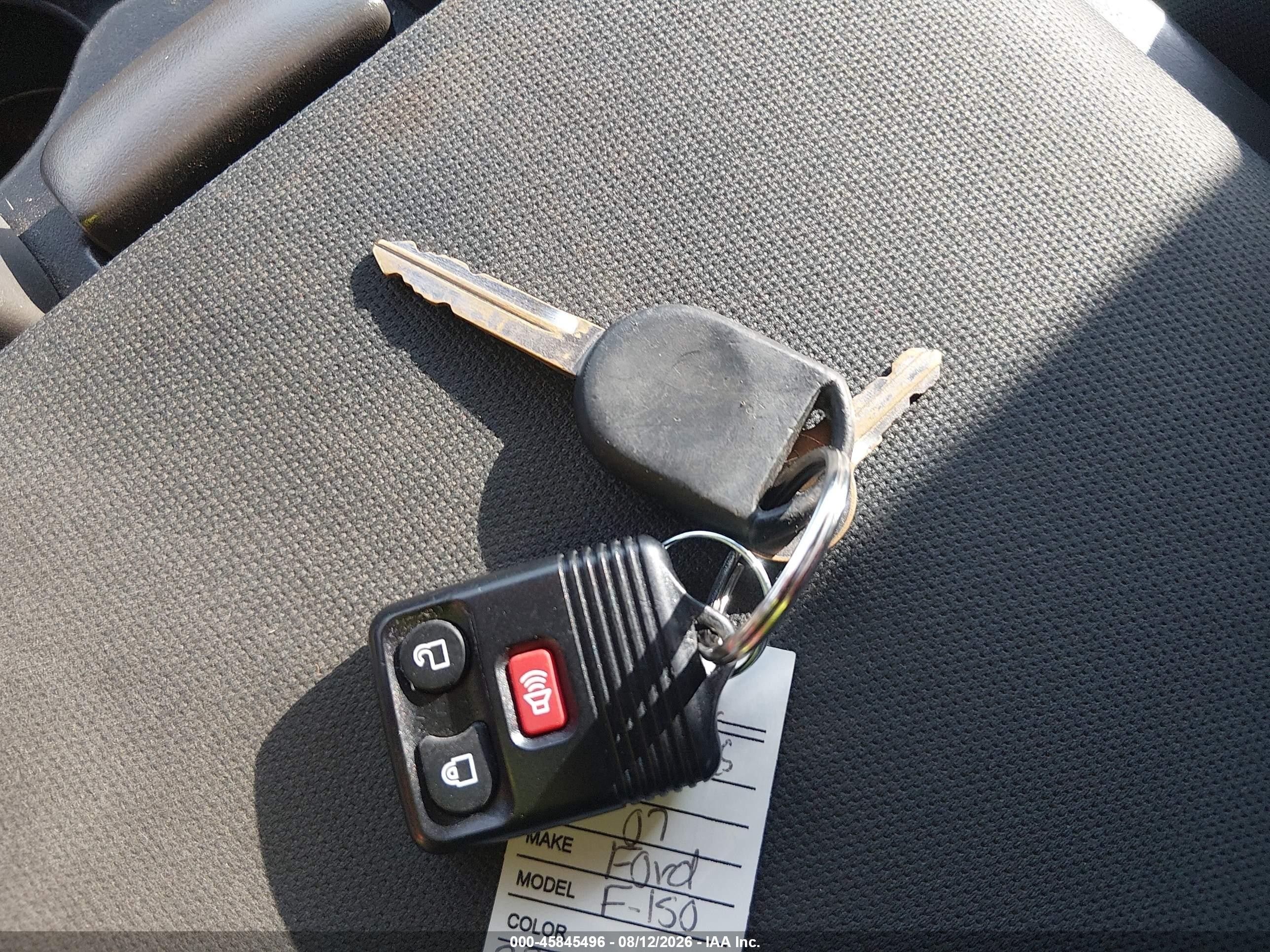 2007 Ford F-150 Lariat/xlt Black vin: 1FTPW12V87FA98102