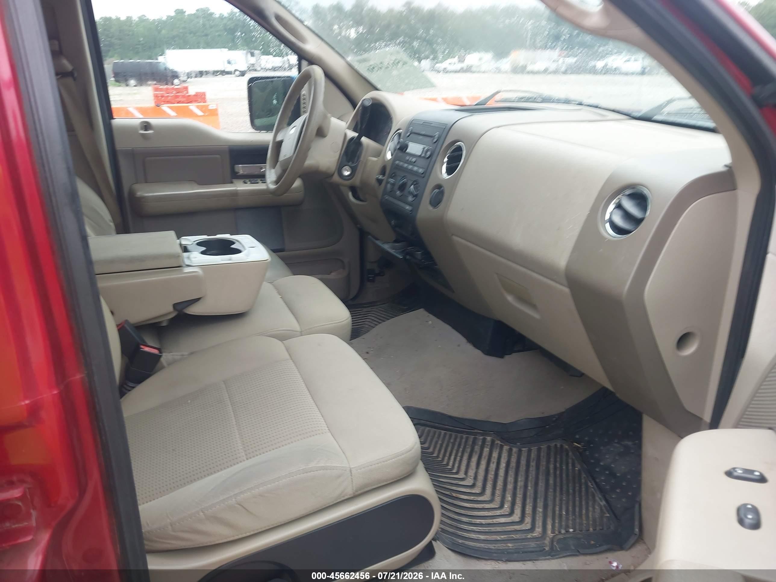 2007 Ford F-150 Lariat/xlt Red vin: 1FTPW12V87KB02429