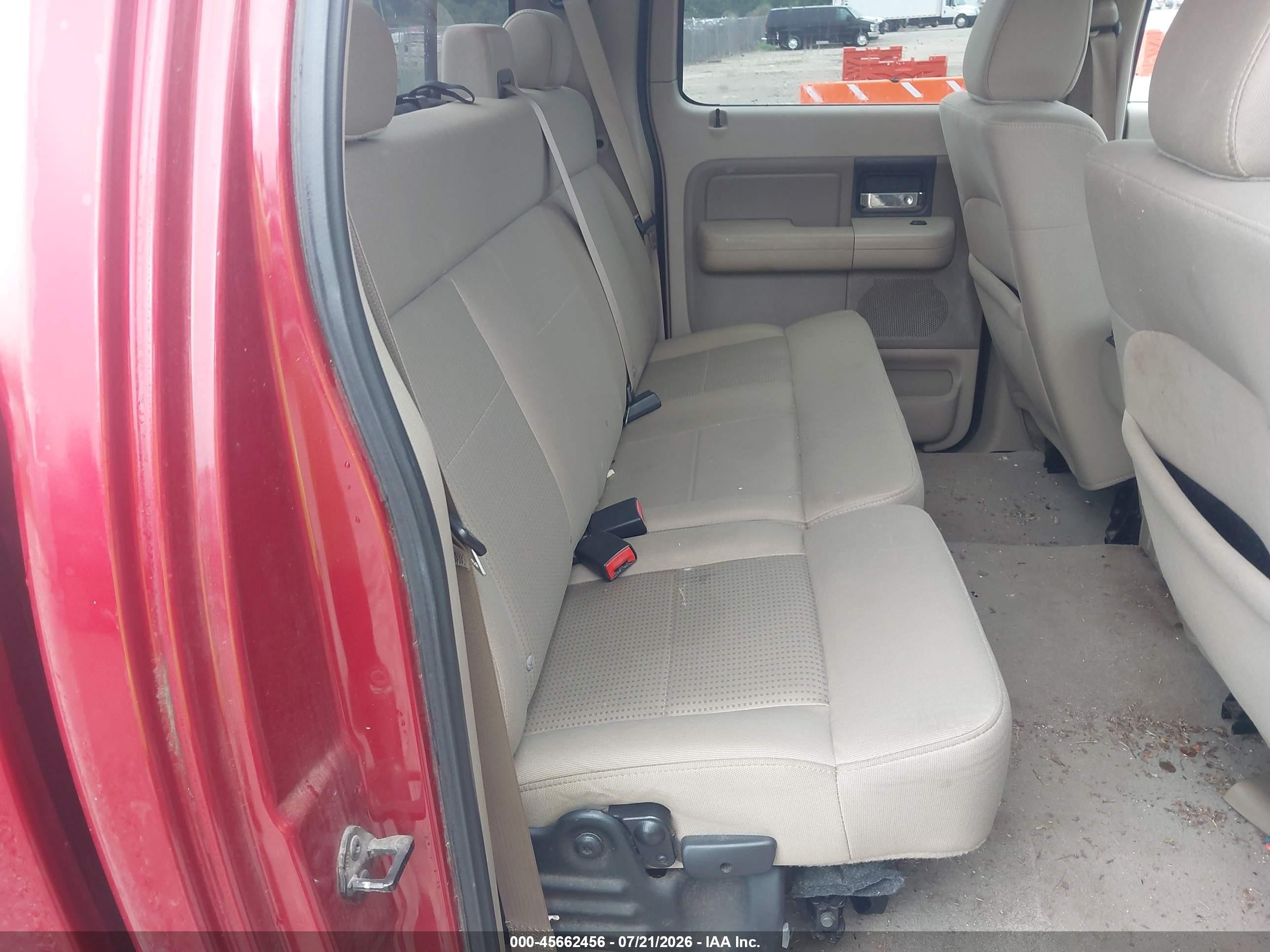 2007 Ford F-150 Lariat/xlt Red vin: 1FTPW12V87KB02429