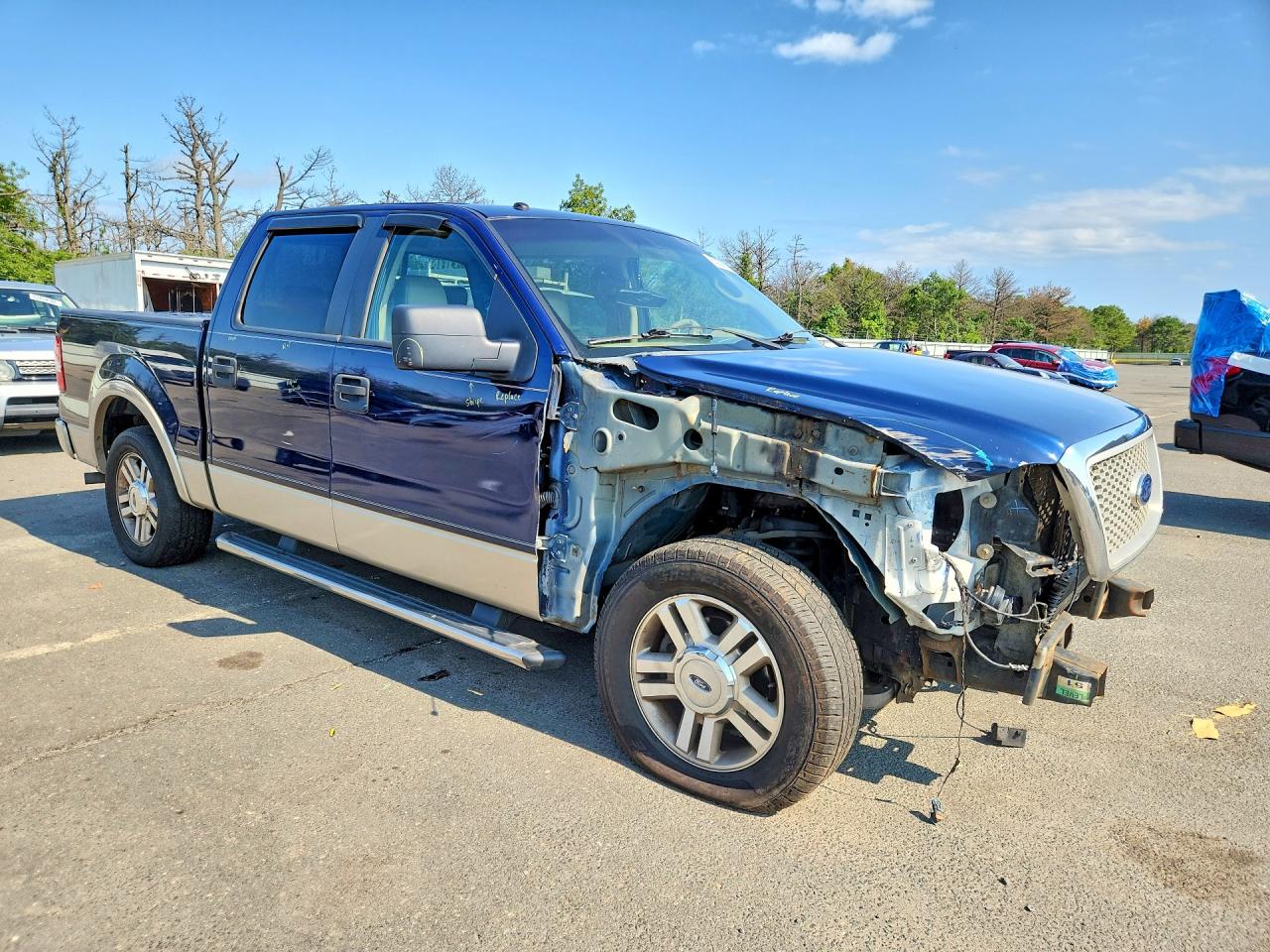 2008 Ford F150 Supercrew Синий vin: 1FTPW12V88KC84070